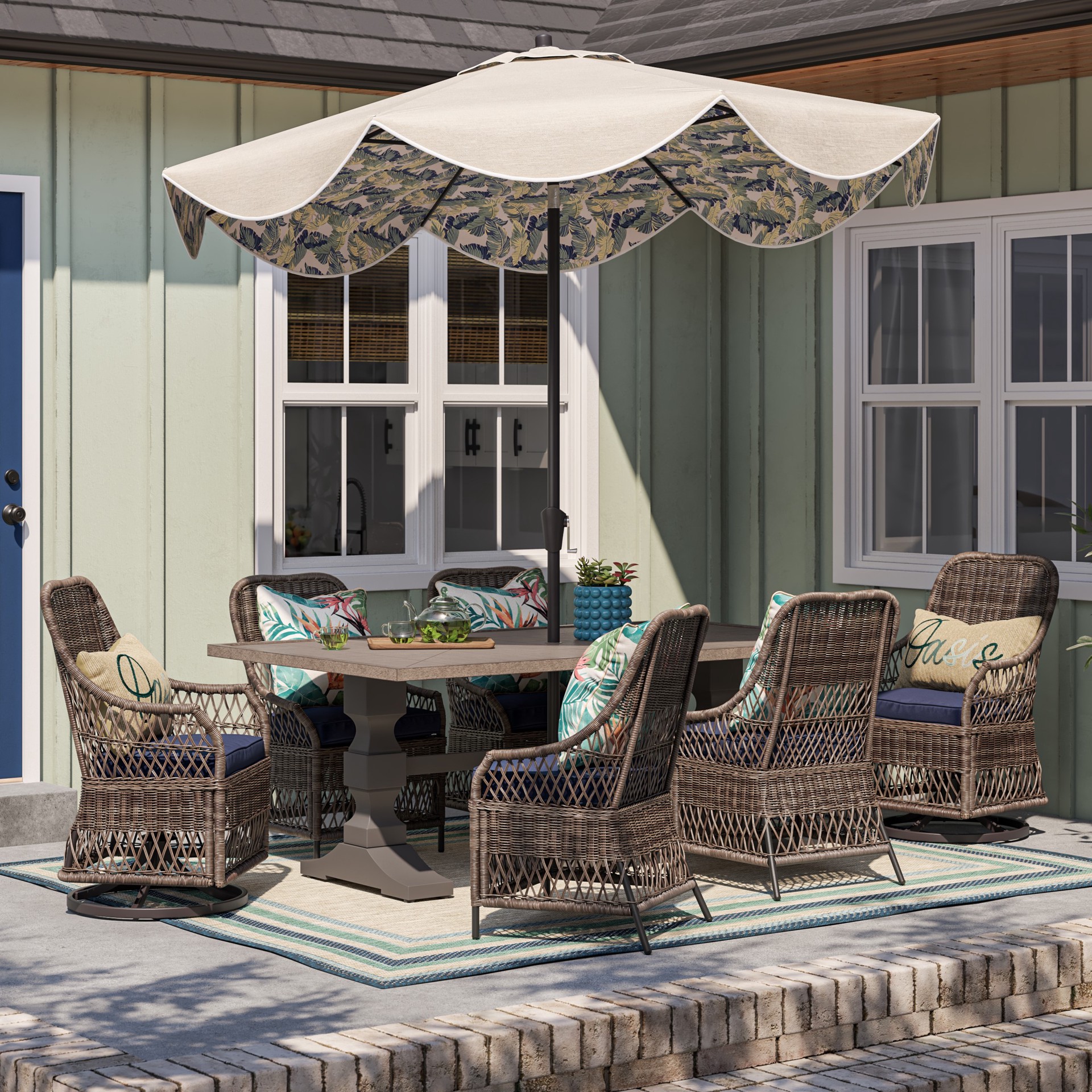 slide 3 of 6, Origin 21 Round 10.03-in W x 10.03-in L Multiple colors/finishes Ceramic Indoor Planter, 1 ct