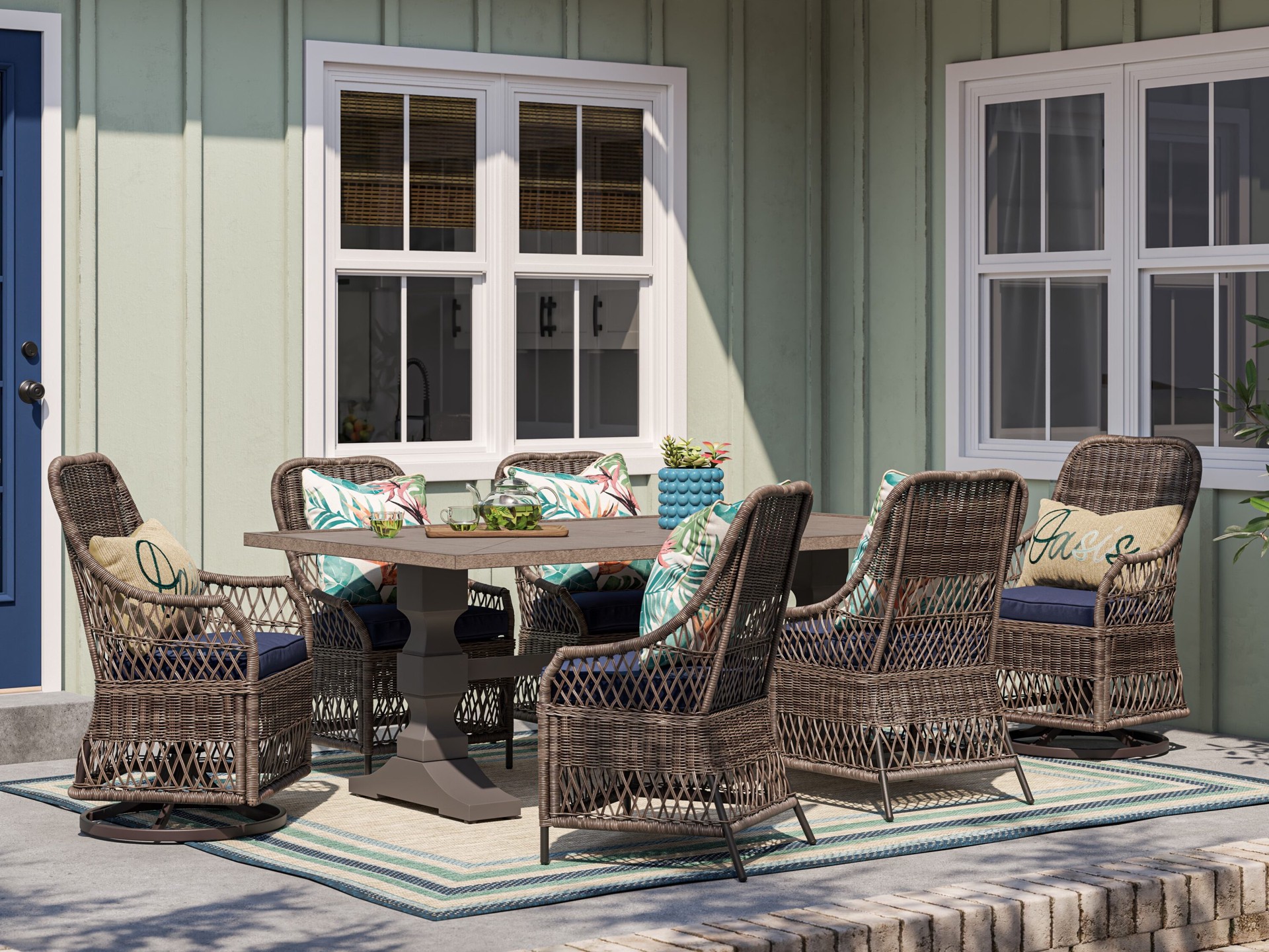 slide 4 of 6, Origin 21 Round 10.03-in W x 10.03-in L Multiple colors/finishes Ceramic Indoor Planter, 1 ct