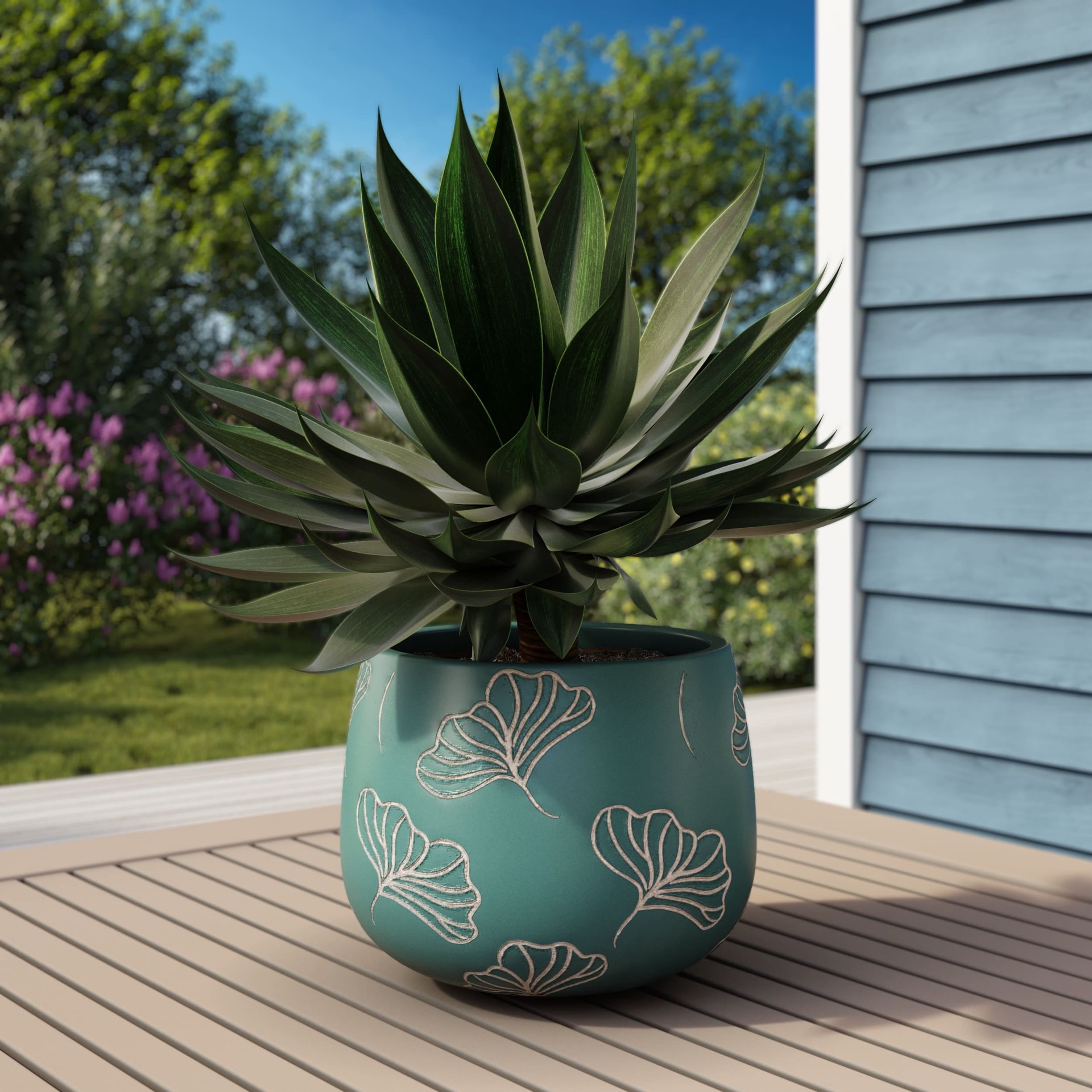 slide 6 of 6, Origin 21 Round 10.03-in W x 10.03-in L Multiple colors/finishes Ceramic Indoor Planter, 1 ct