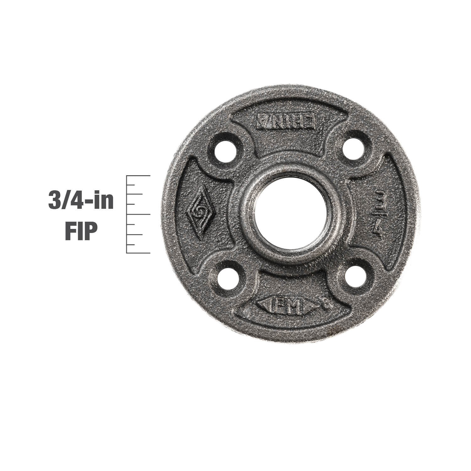 slide 5 of 6, RELIABILT 3/4-in Black Floor Flange (8-Pack), 1 ct