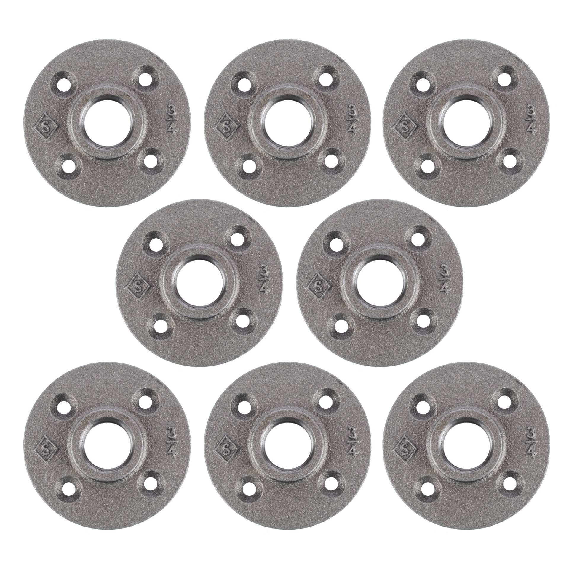slide 1 of 6, RELIABILT 3/4-in Black Floor Flange (8-Pack), 1 ct