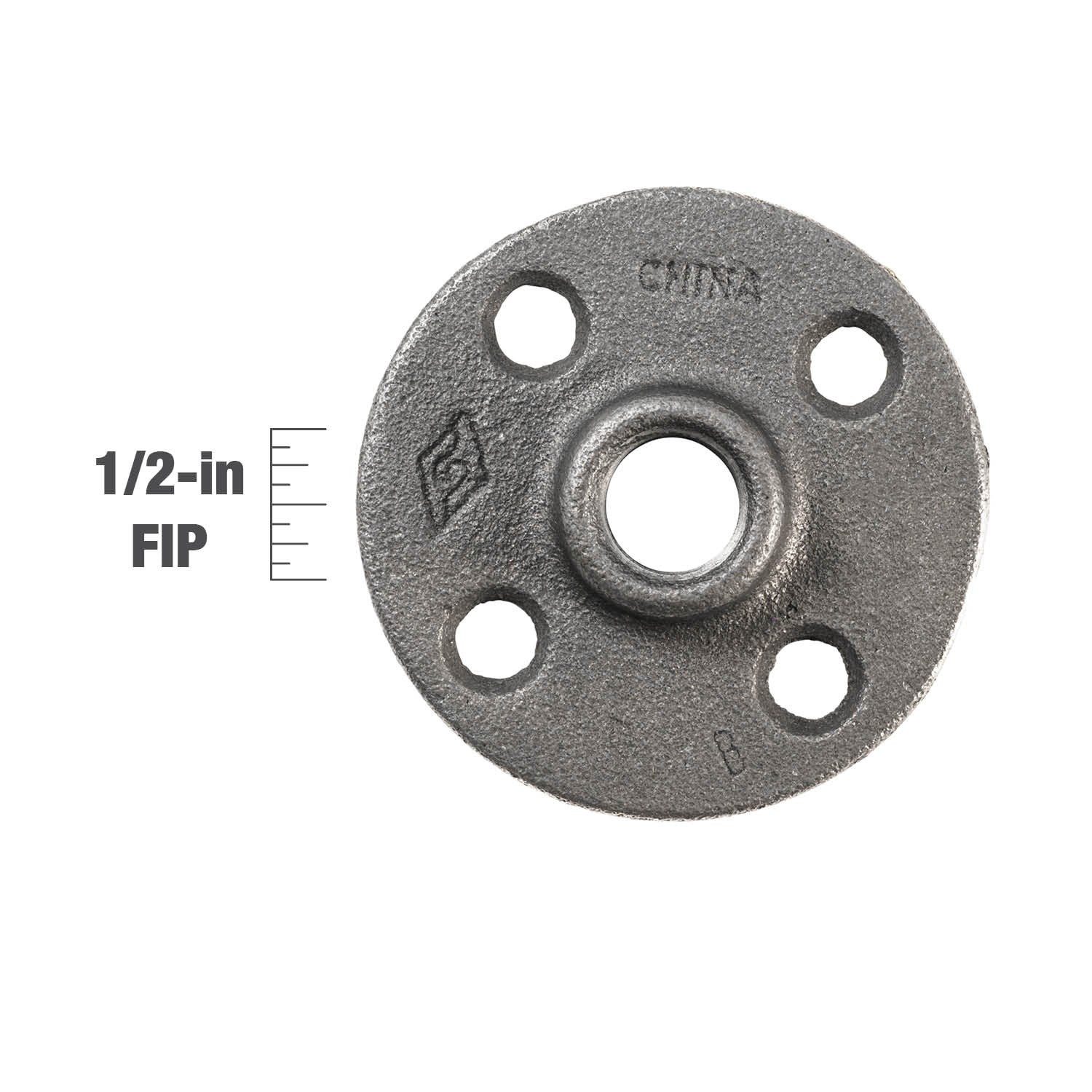 slide 5 of 6, RELIABILT 1/2-in Black Floor Flange (8-Pack), 1 ct