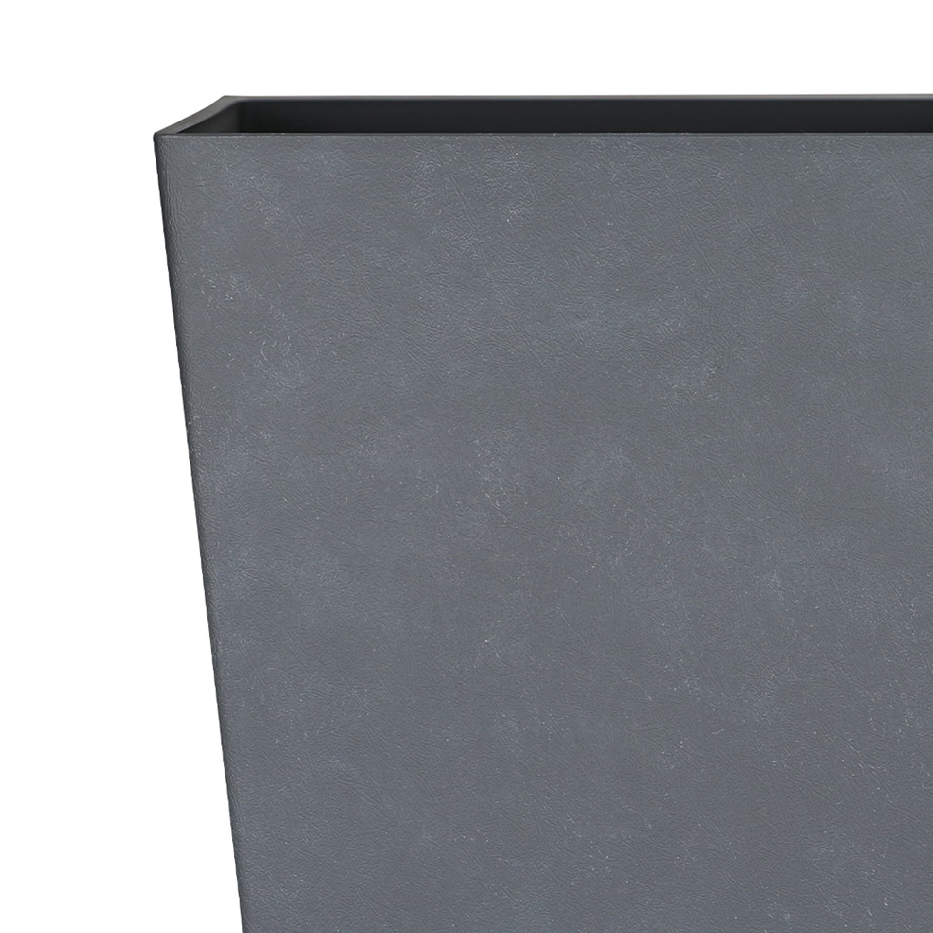 slide 5 of 6, allen + roth Square 11.3-in W x 11.3-in L Gray Resin Indoor/Outdoor Planter, 1 ct