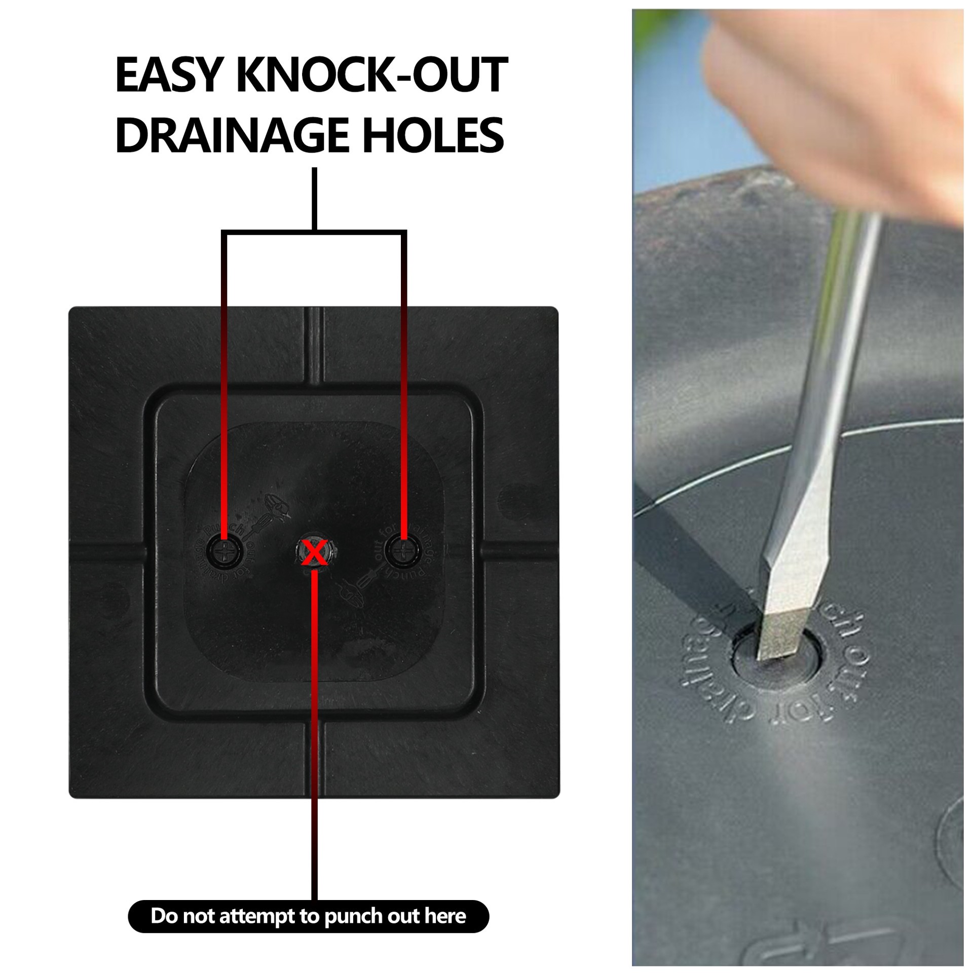 slide 6 of 6, allen + roth Square 11.3-in W x 11.3-in L Gray Resin Indoor/Outdoor Planter, 1 ct