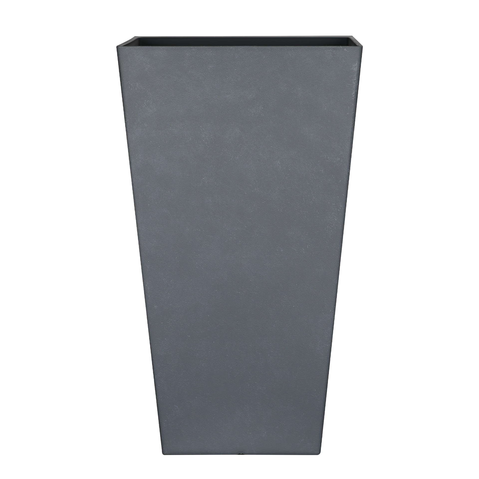 slide 1 of 6, allen + roth Square 11.3-in W x 11.3-in L Gray Resin Indoor/Outdoor Planter, 1 ct