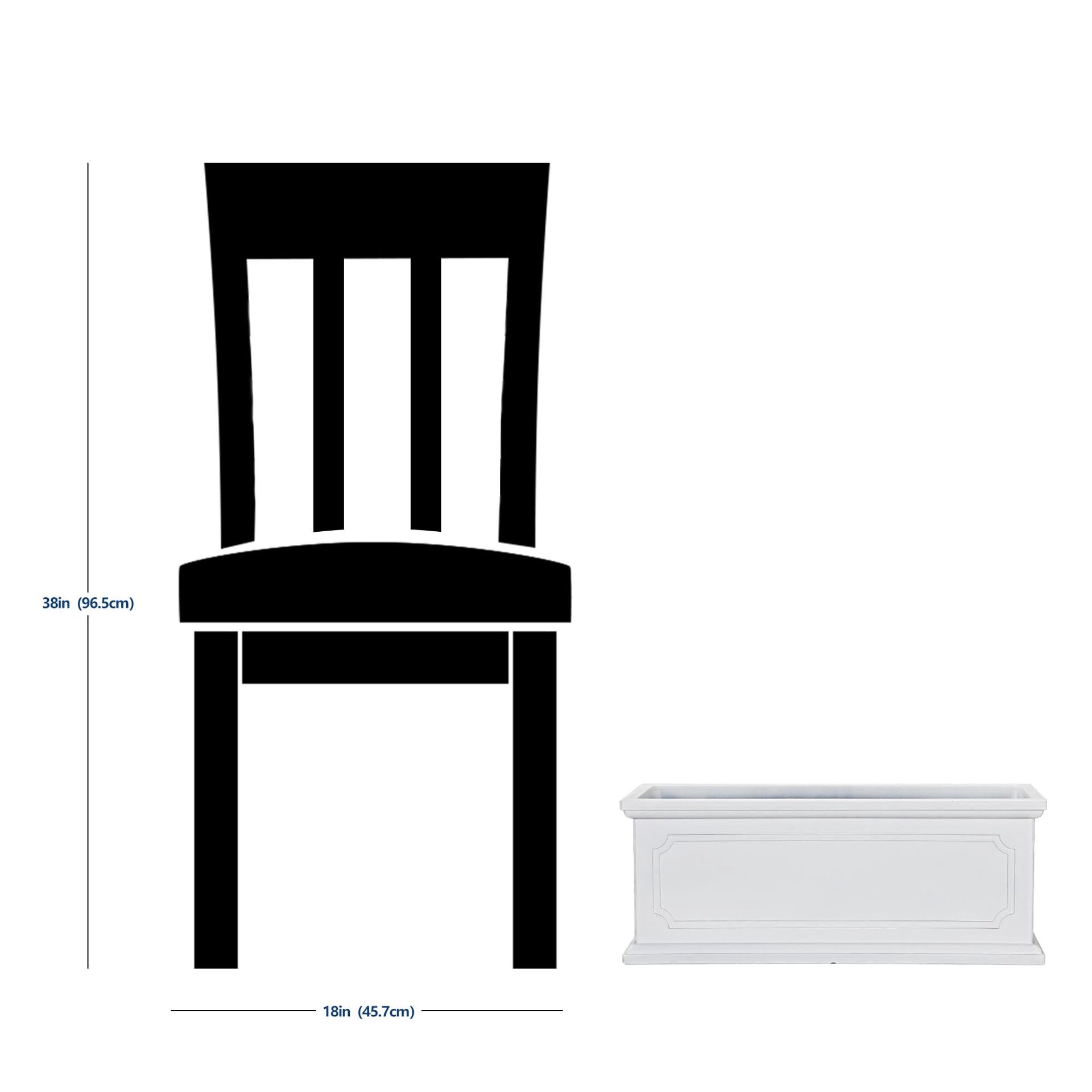 slide 6 of 6, allen + roth Rectangle 8.58-in W x 20.59-in L White Resin Indoor/Outdoor Self Watering Planter, 1 ct