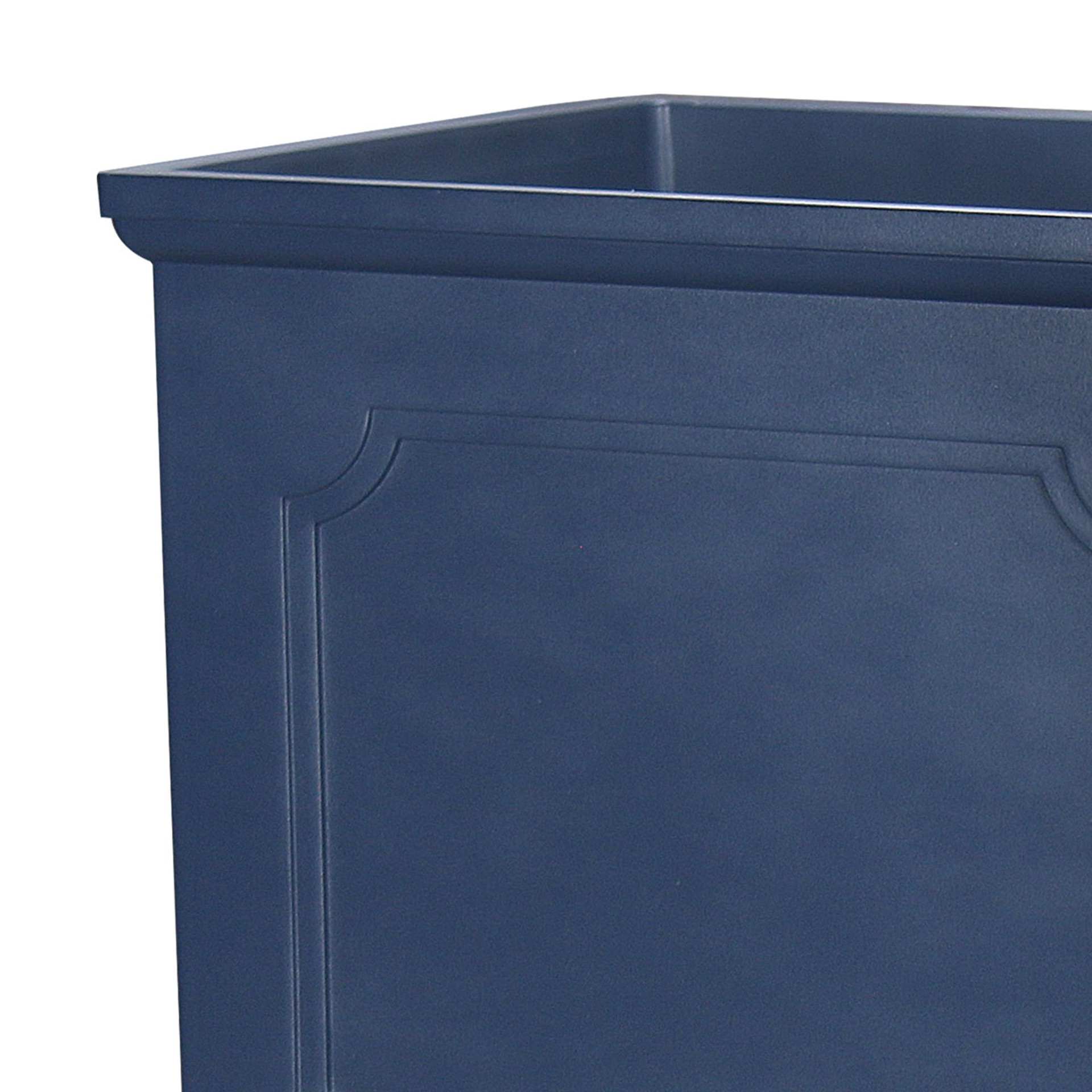 slide 5 of 6, allen + roth Square 14.02-in W x 14.02-in L Blue Resin Indoor/Outdoor Self Watering Planter, 1 ct