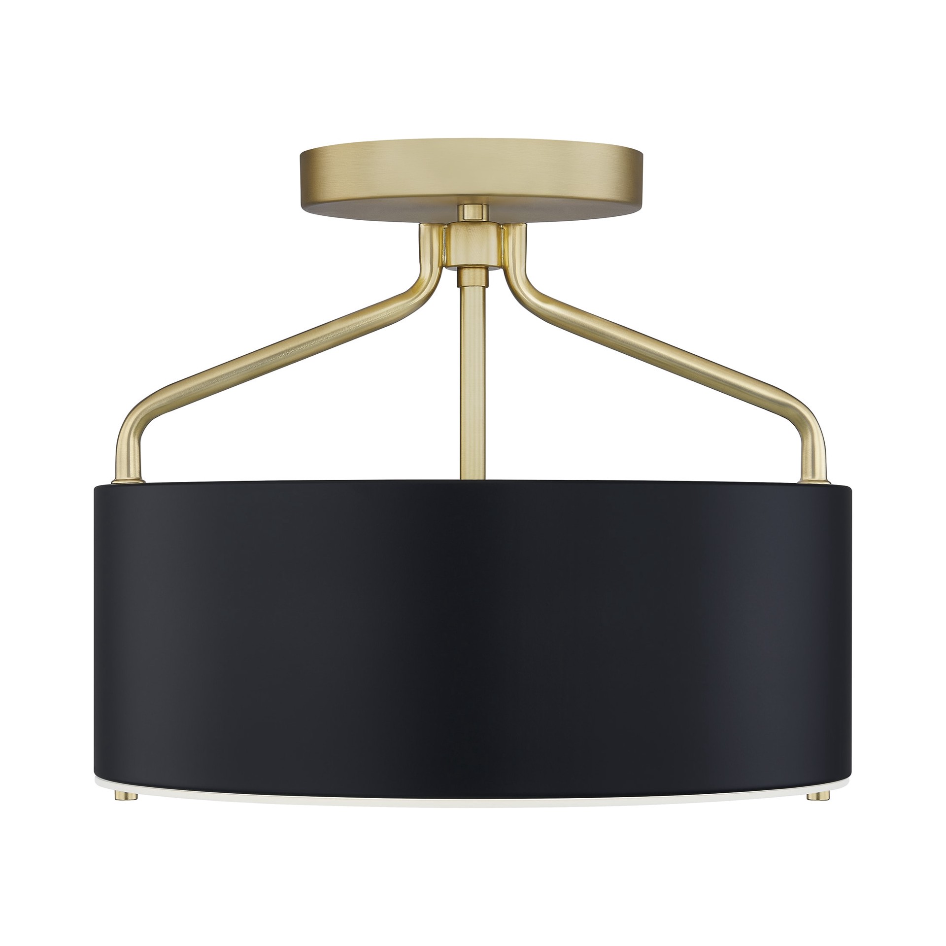 slide 3 of 6, Quoizel Covington 2 -Light 13-in Matte Black Semi Flush Mount Light, 1 ct