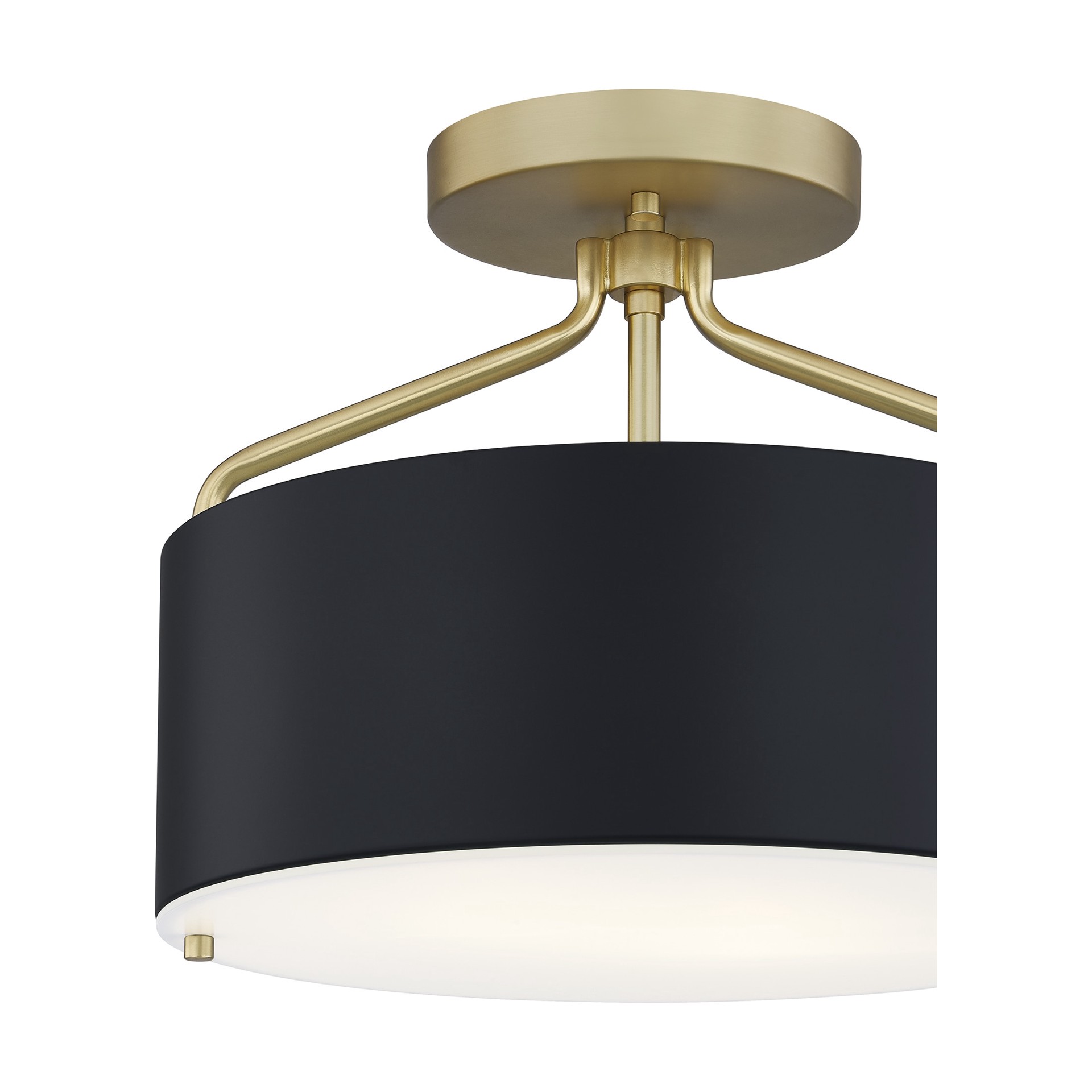 slide 5 of 6, Quoizel Covington 2 -Light 13-in Matte Black Semi Flush Mount Light, 1 ct