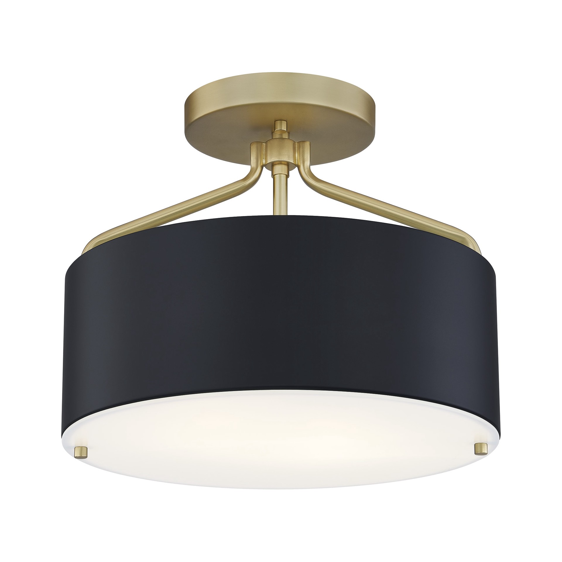 slide 6 of 6, Quoizel Covington 2 -Light 13-in Matte Black Semi Flush Mount Light, 1 ct