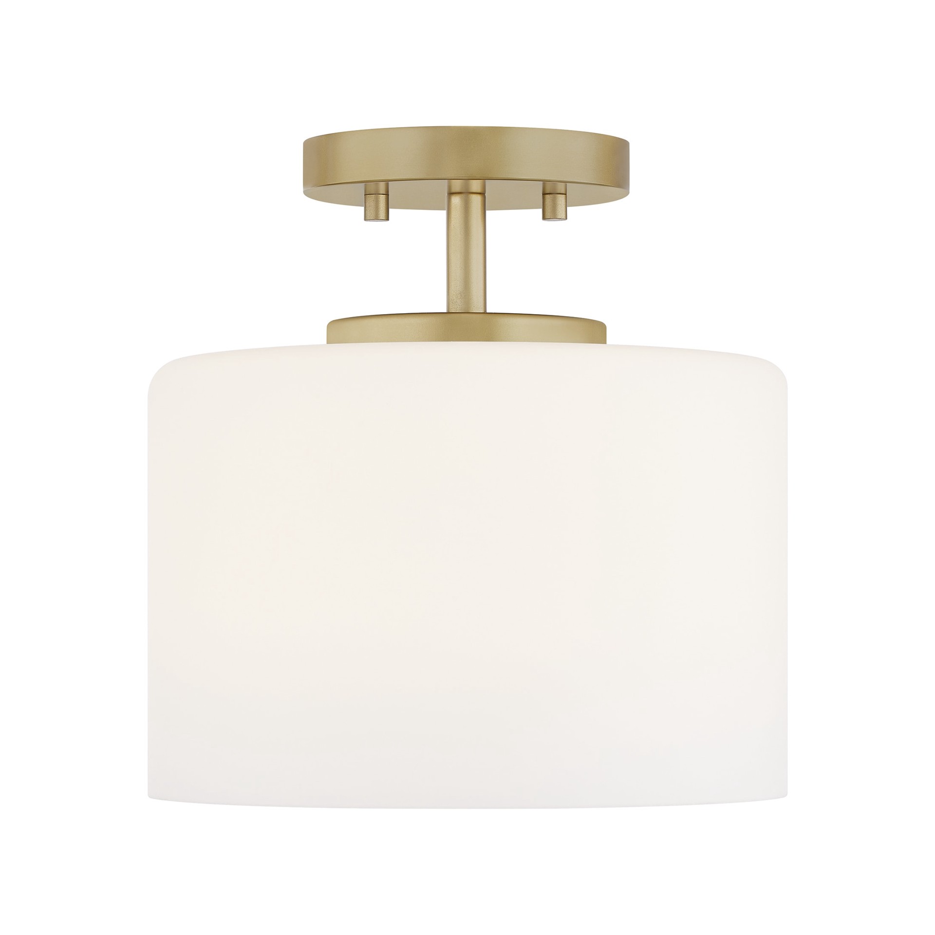 slide 3 of 6, Quoizel Vista 1 -Light 10-in Brushed Gold Semi Flush Mount Light, 1 ct
