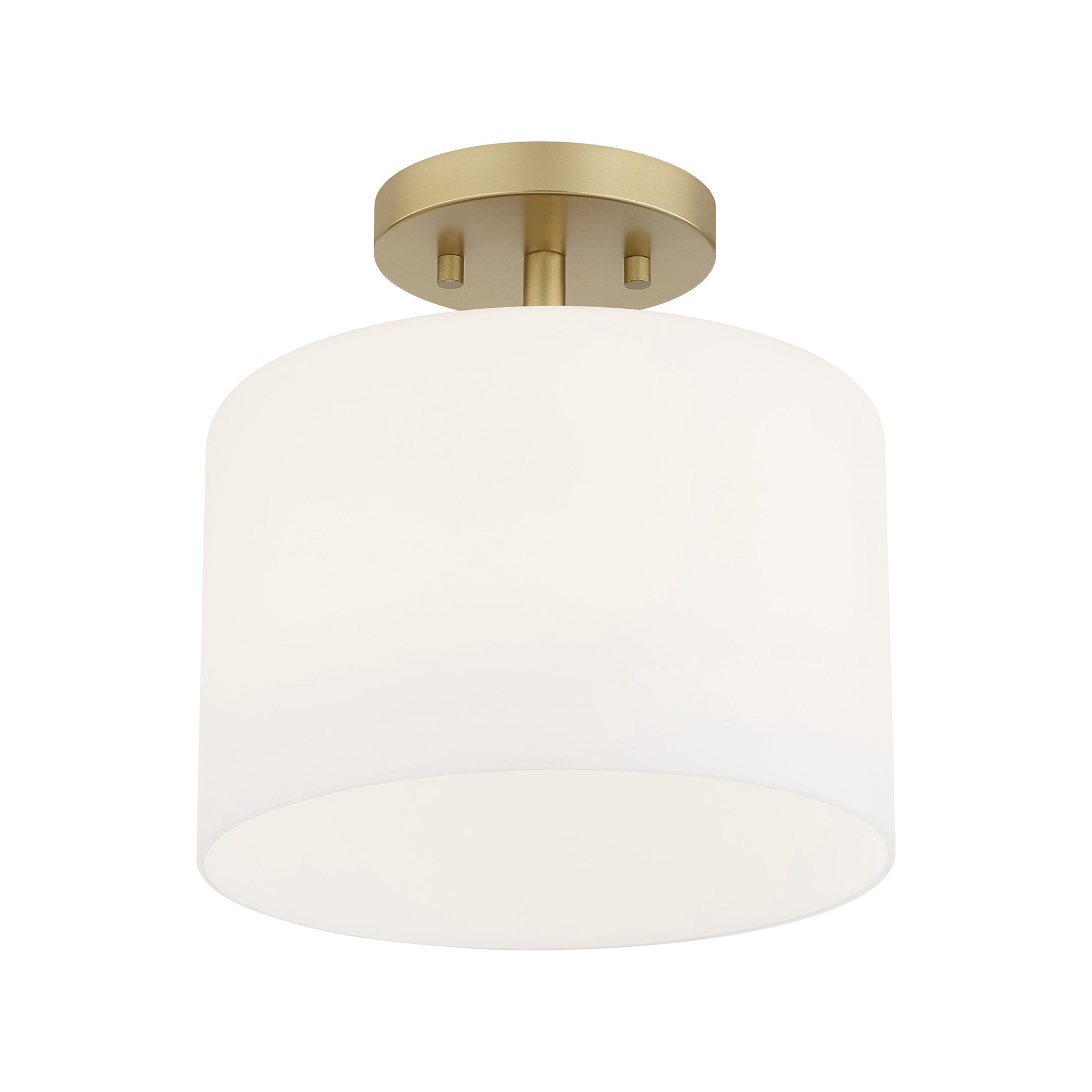 slide 6 of 6, Quoizel Vista 1 -Light 10-in Brushed Gold Semi Flush Mount Light, 1 ct