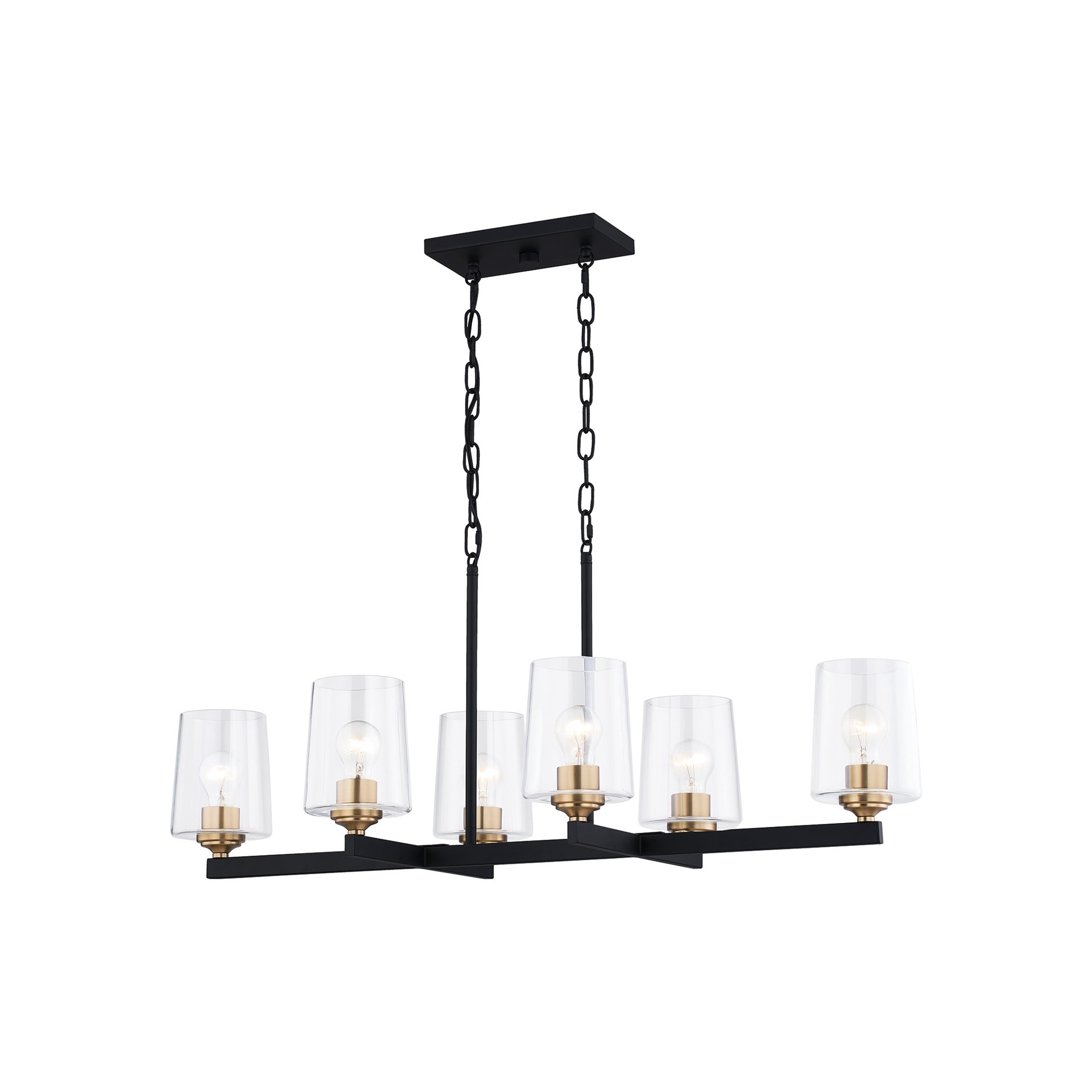 slide 2 of 6, Quoizel Whitlock 6 -Light Matte Black Modern/contemporary For Use in Bathrooms, Bedrooms, Dining Rooms, Foyers, Kitchens, Living Rooms Chandelier, 1 ct