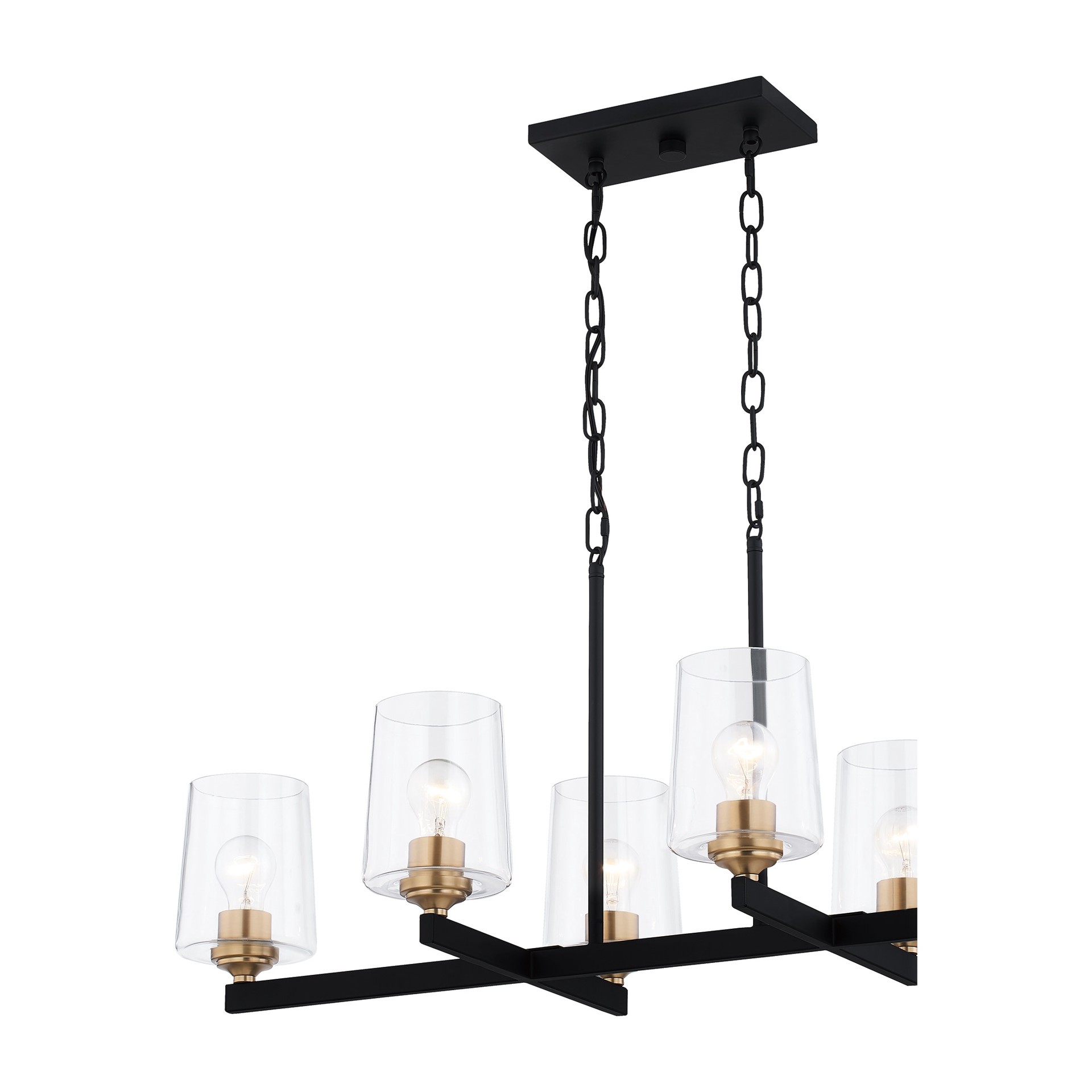 slide 6 of 6, Quoizel Whitlock 6 -Light Matte Black Modern/contemporary For Use in Bathrooms, Bedrooms, Dining Rooms, Foyers, Kitchens, Living Rooms Chandelier, 1 ct