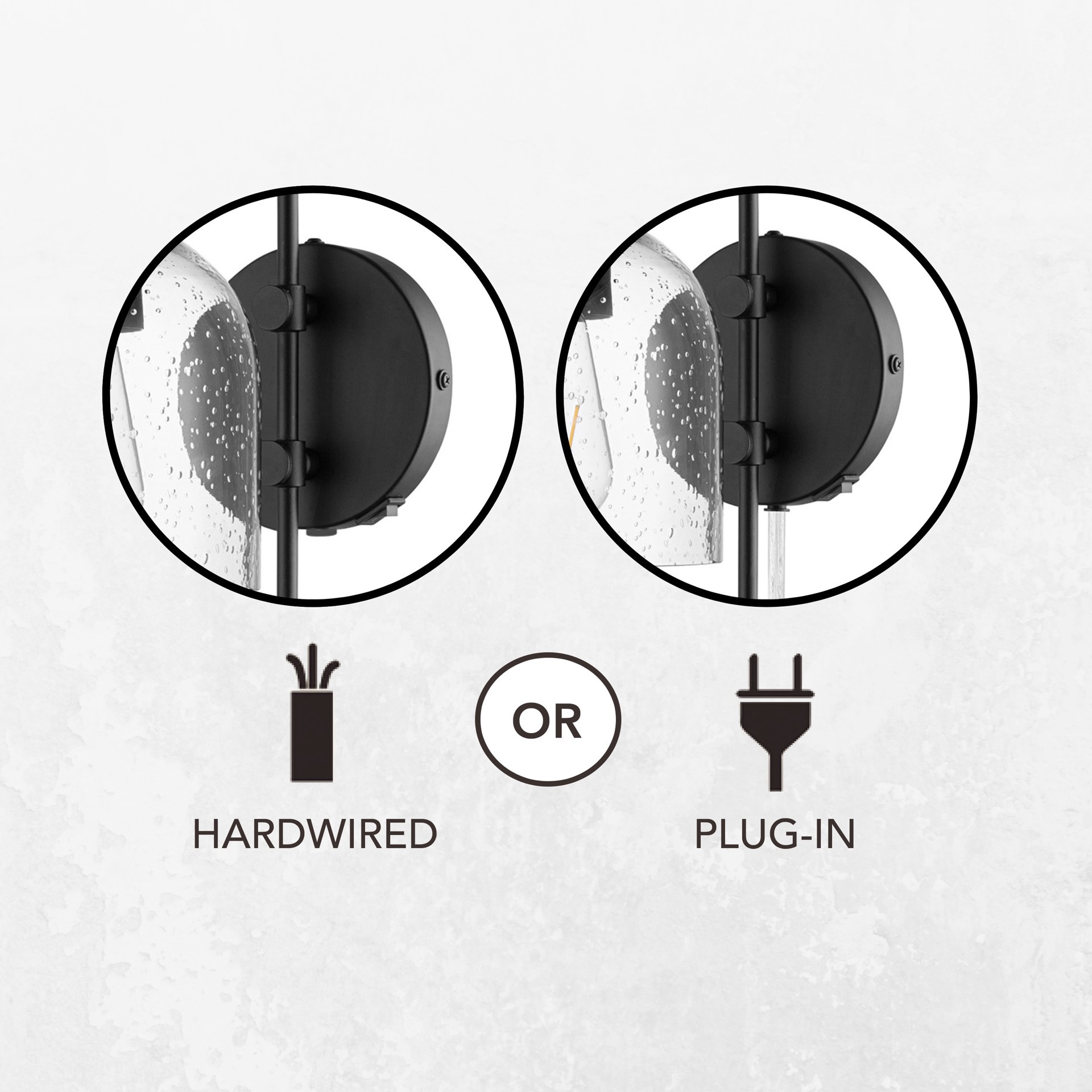 slide 4 of 6, allen + roth Berlant 5-in W 1 -Light Matte Black Vintage Wall Sconce, 1 ct