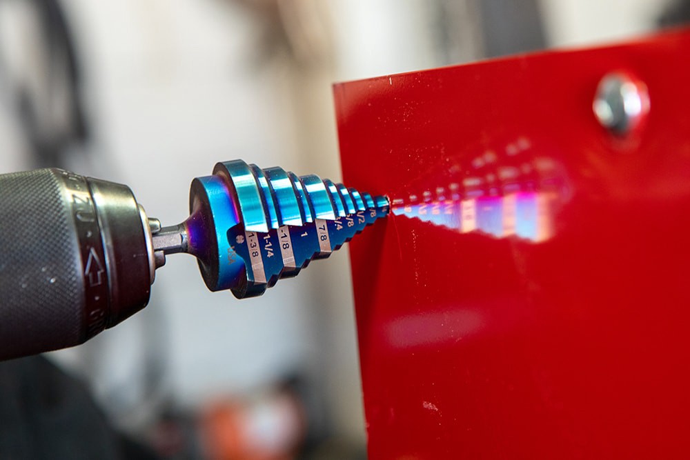 slide 5 of 6, Spyder Mach-Blue 1/4-in 9-Step Drill Bit (1/4-in to 3/4-in), 1 ct