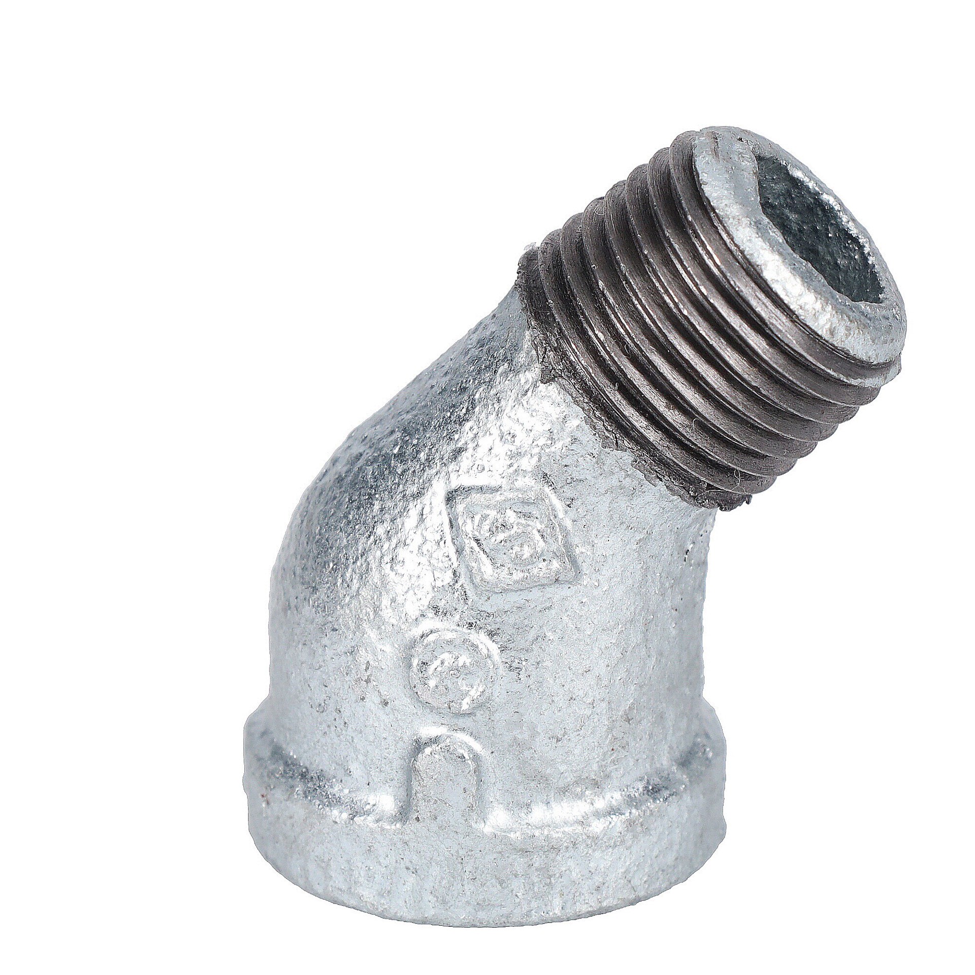 slide 5 of 6, RELIABILT 3/4-in x 3/4-in 45-Degree Galvanized Street Elbow, 1 ct