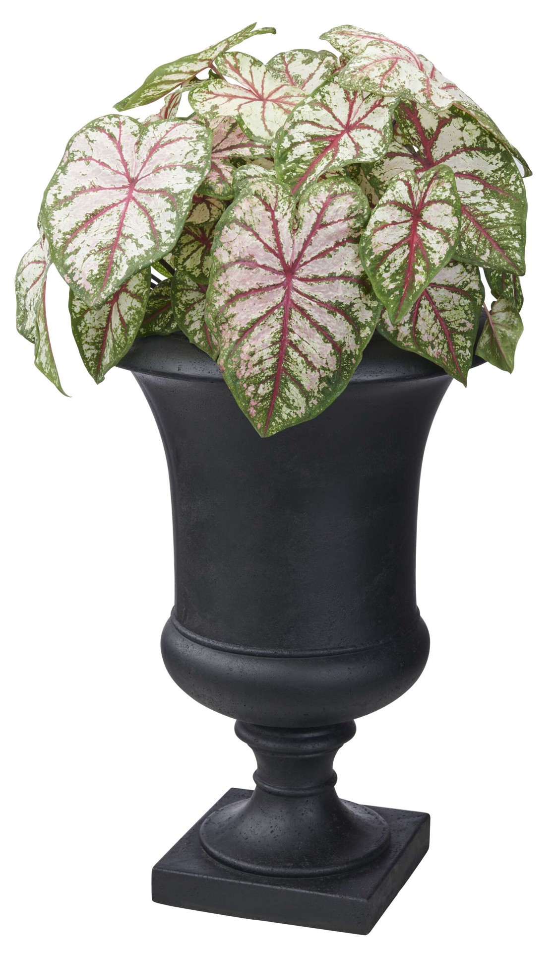slide 2 of 6, allen + roth Urn 12.5-in W x 12.5-in L Black Mixed/Composite Indoor/Outdoor Planter, 1 ct