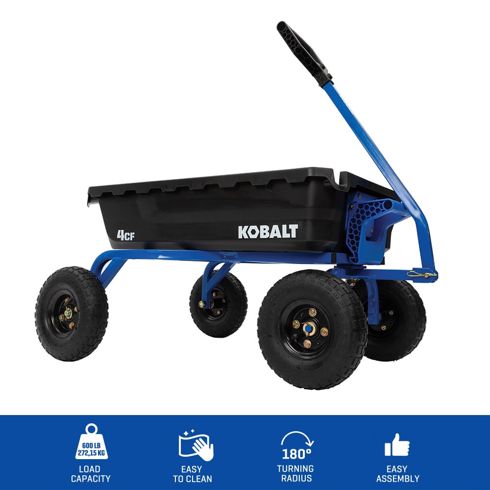slide 4 of 6, Kobalt 4.0-cu ft Poly Yard Cart, 1 ct