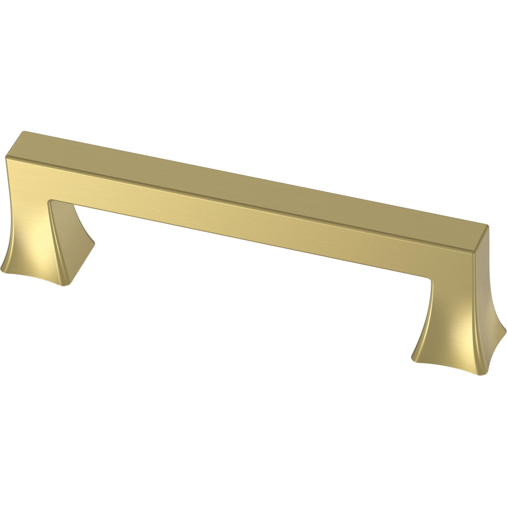 slide 1 of 6, allen + roth Margaret 3-3/4-in , 96mm Center to Center Brushed Brass Arch Handle Drawer Pull, 1 ct