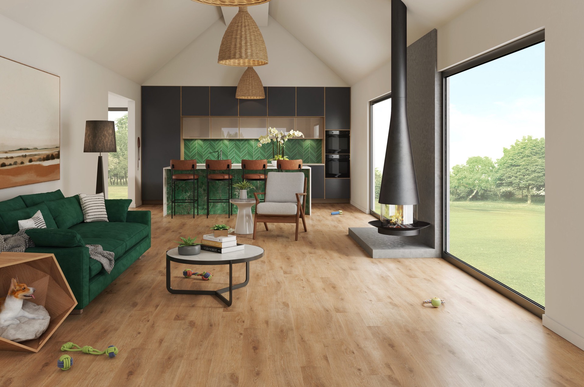 slide 3 of 6, STAINMASTER PetProtect Bascom Park 20-mil x 7-in W x 48-in L Waterproof Luxury Vinyl Plank Flooring ( 18.57-sq ft Carton ), 1 ct