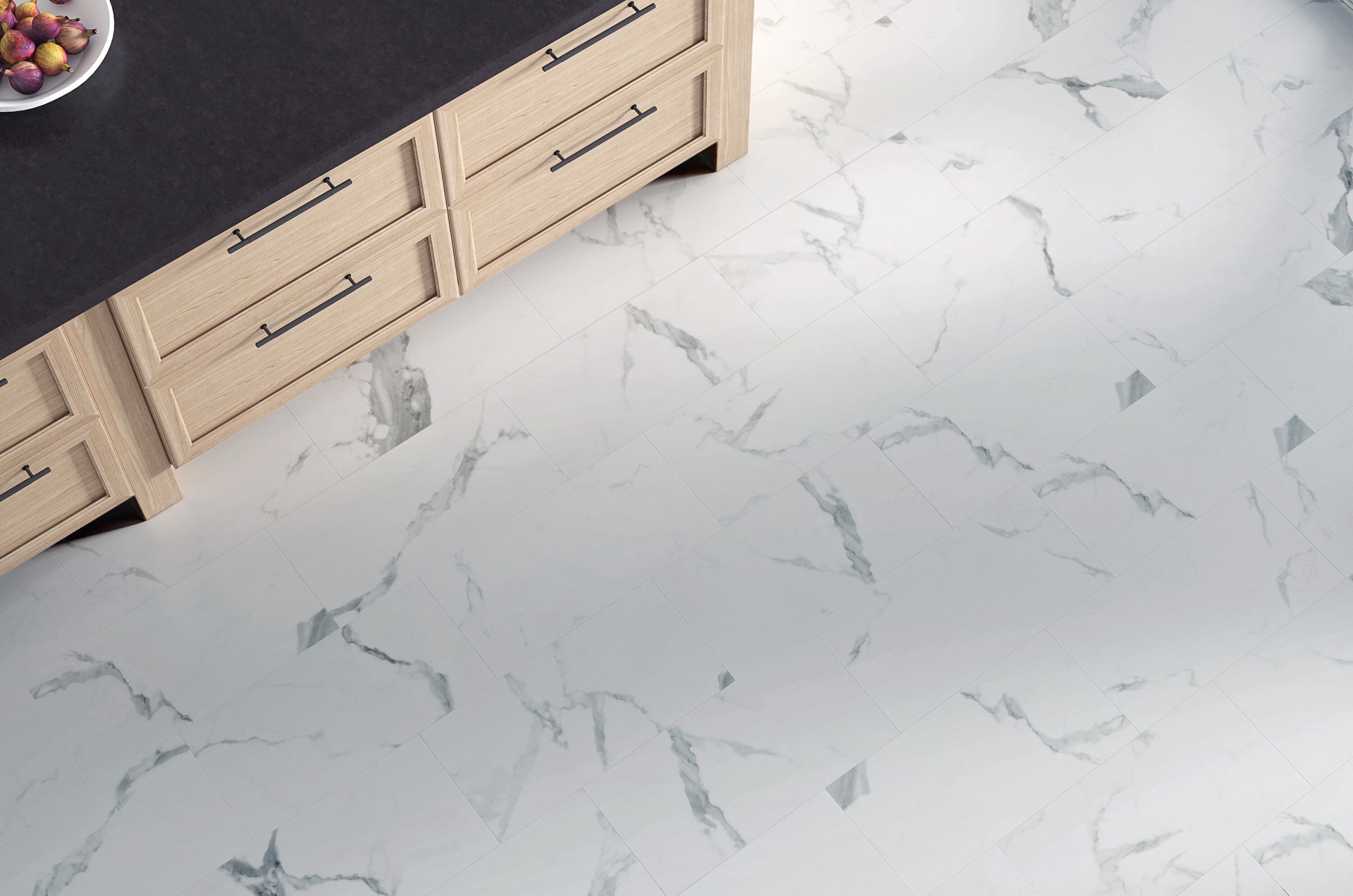 slide 5 of 6, STAINMASTER Glacier Calacatta 24-in L x 12-mil x 12-in W x Waterproof Marble look Luxury Vinyl Tile Flooring ( 19.79-sq ft Carton ), 1 ct