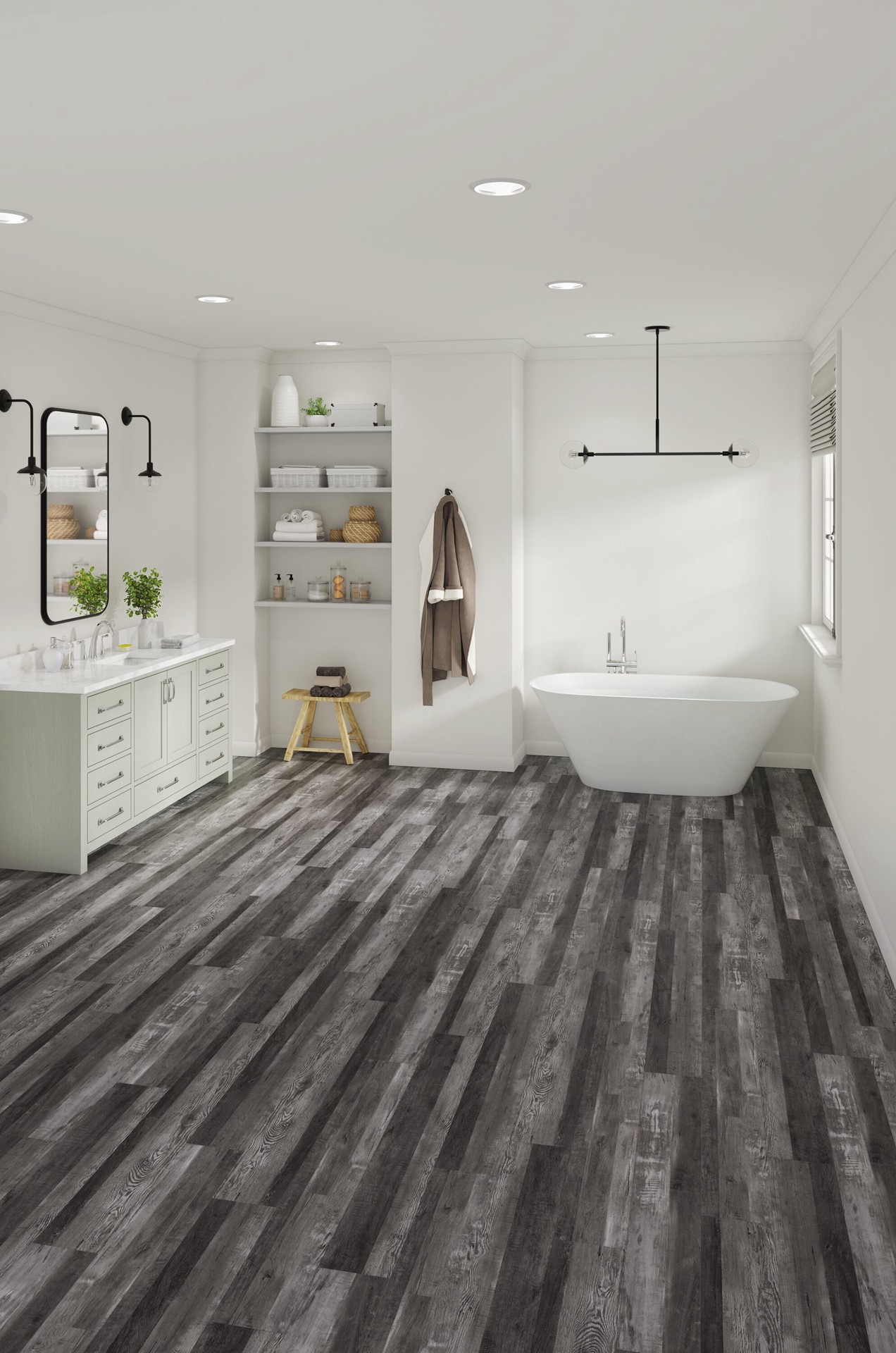 slide 5 of 6, STAINMASTER Carbon 12-mil x 7-in W x 48-in L Waterproof Luxury Vinyl Plank Flooring ( 18.78-sq ft Carton ), 1 ct