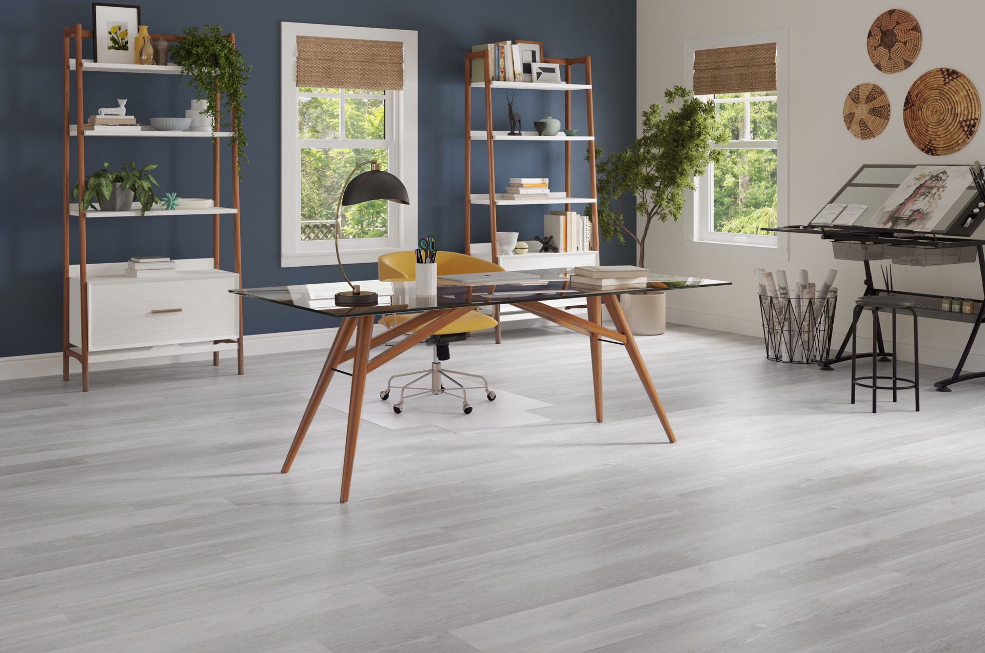 slide 2 of 6, Style Selections Sterling Oak 6-mil x 6-in W x 48-in L Waterproof Luxury Vinyl Plank Flooring ( 23.278-sq ft Carton ), 1 ct