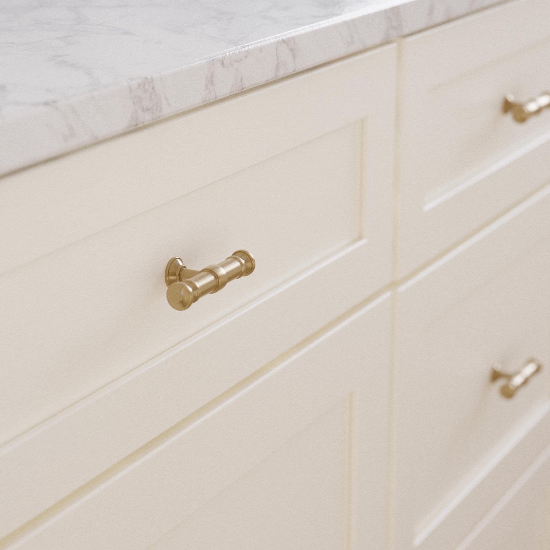 slide 2 of 6, allen + roth Bryn 3-in Champagne Bronze Round Contemporary Cabinet Knob, 1 ct