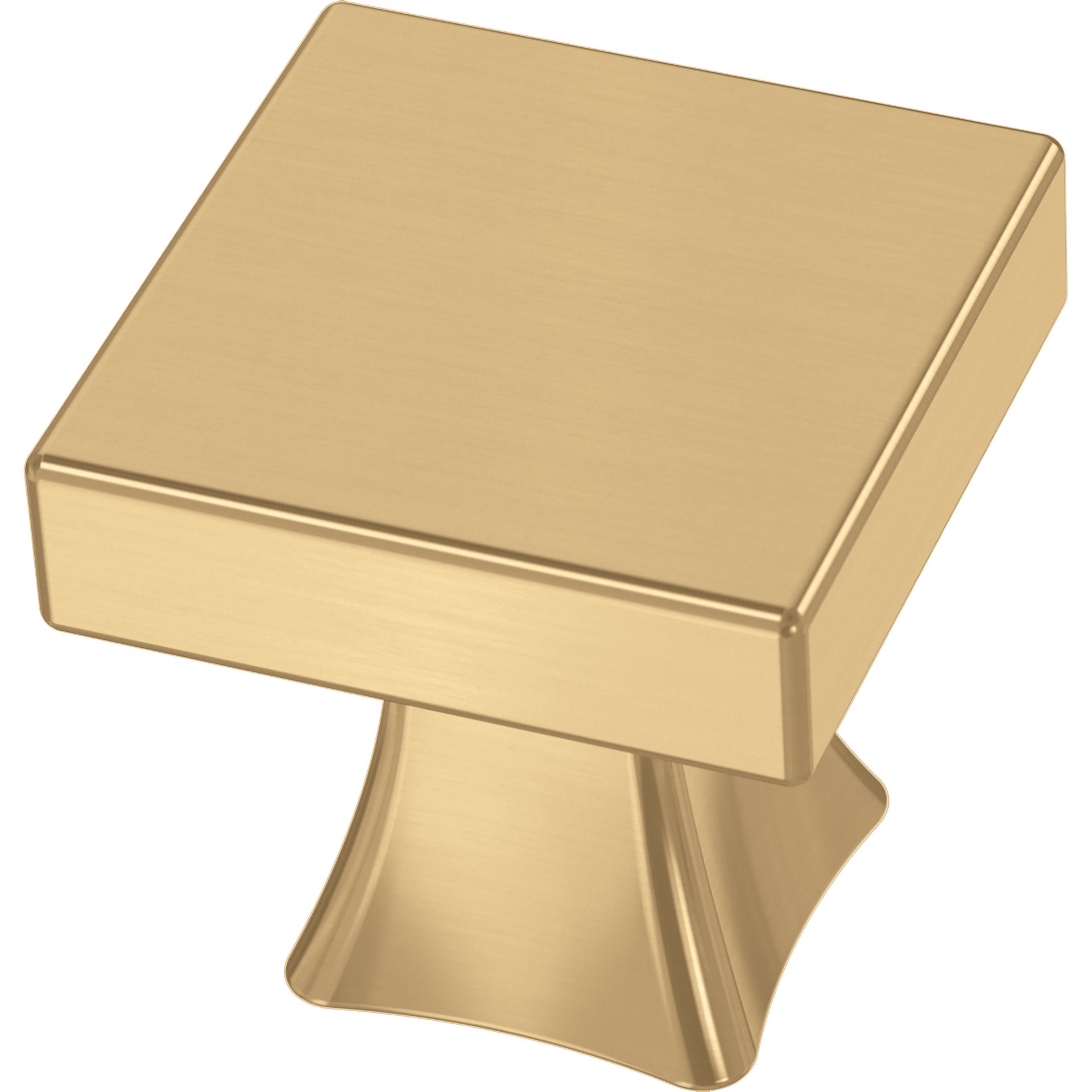 slide 1 of 6, allen + roth Margaret 1-in Brushed Brass Square Contemporary Cabinet Knob, 1 ct