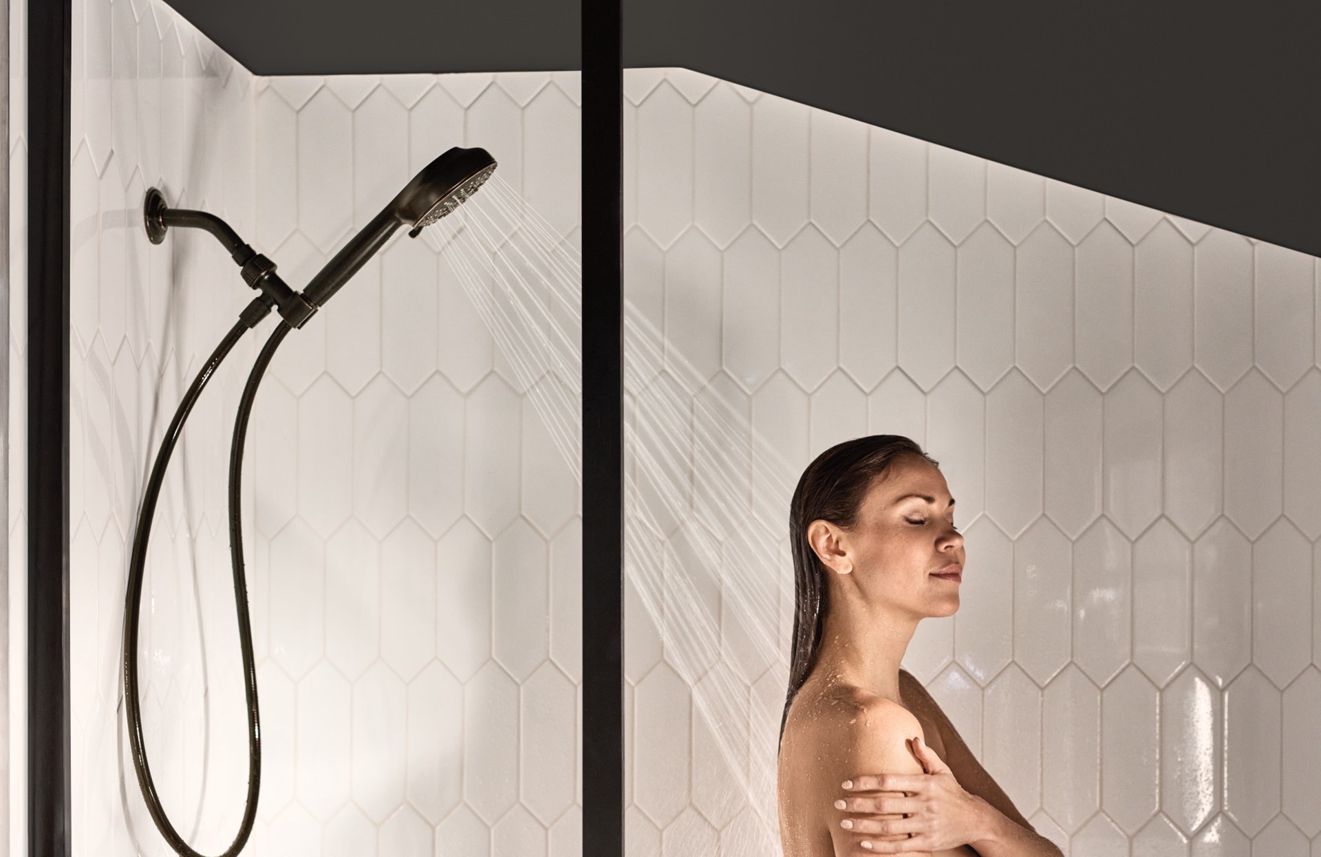 slide 5 of 6, Moen HydroEnergetix 8.0 -Spray Mediterranean Bronze Handheld Shower Head 1.75 GPM, 1 ct