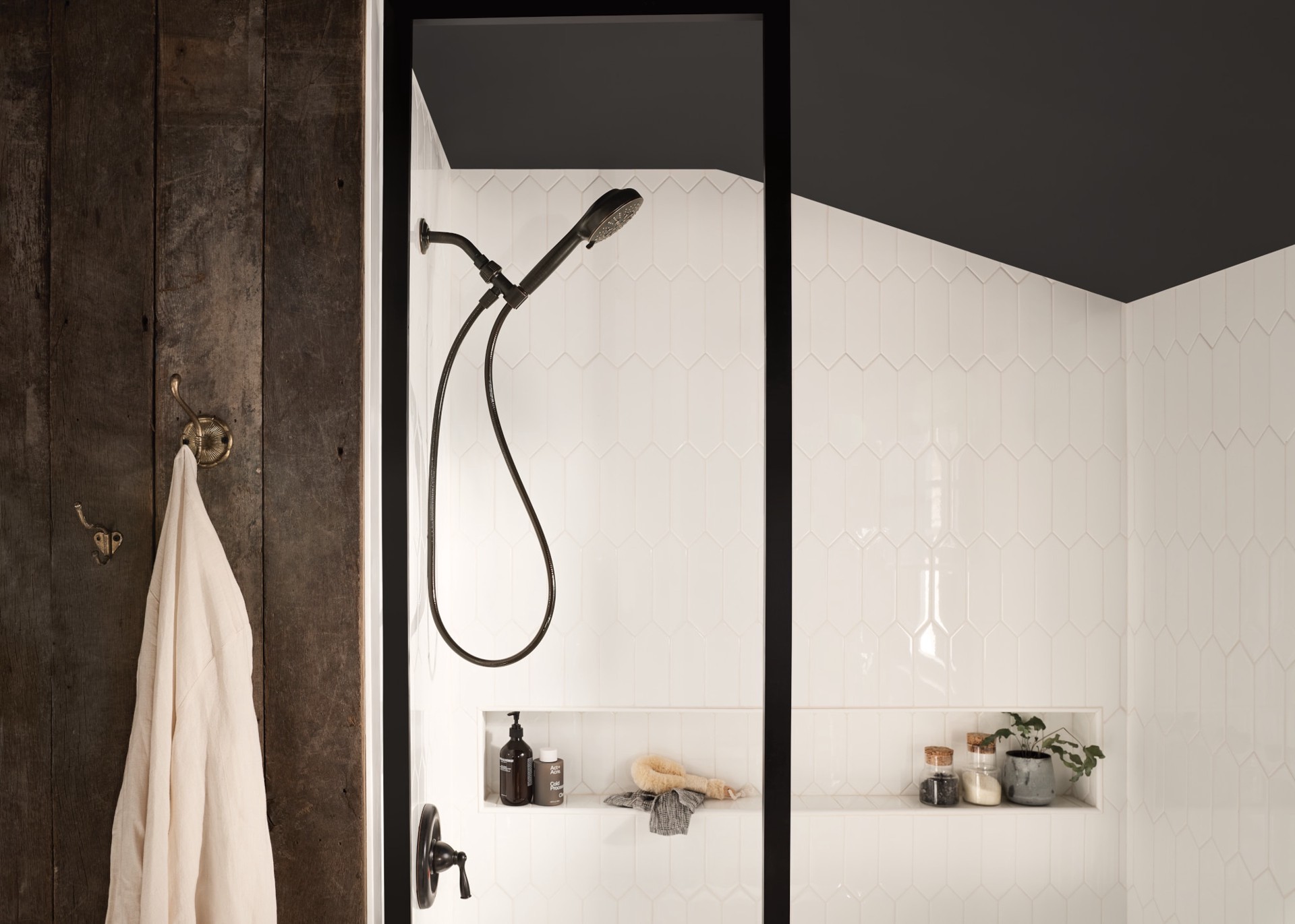 slide 3 of 6, Moen HydroEnergetix 8.0 -Spray Mediterranean Bronze Handheld Shower Head 1.75 GPM, 1 ct