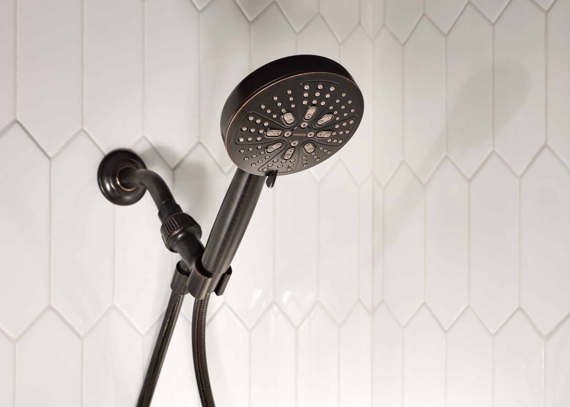 slide 2 of 6, Moen HydroEnergetix 8.0 -Spray Mediterranean Bronze Handheld Shower Head 1.75 GPM, 1 ct