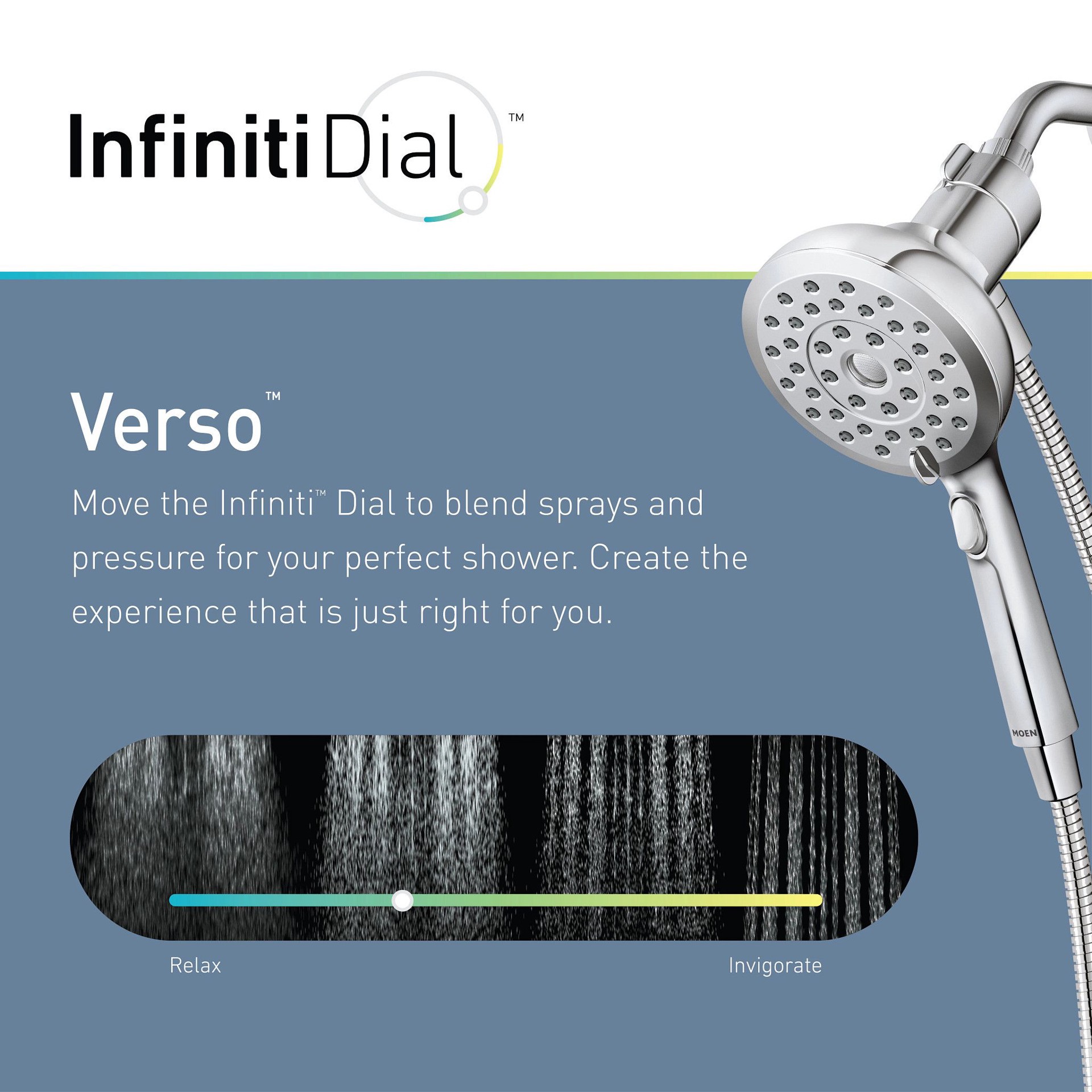 slide 3 of 6, Moen Verso 8.0 -Spray Chrome 5-in Handheld Shower Head 1.75 GPM, 1 ct