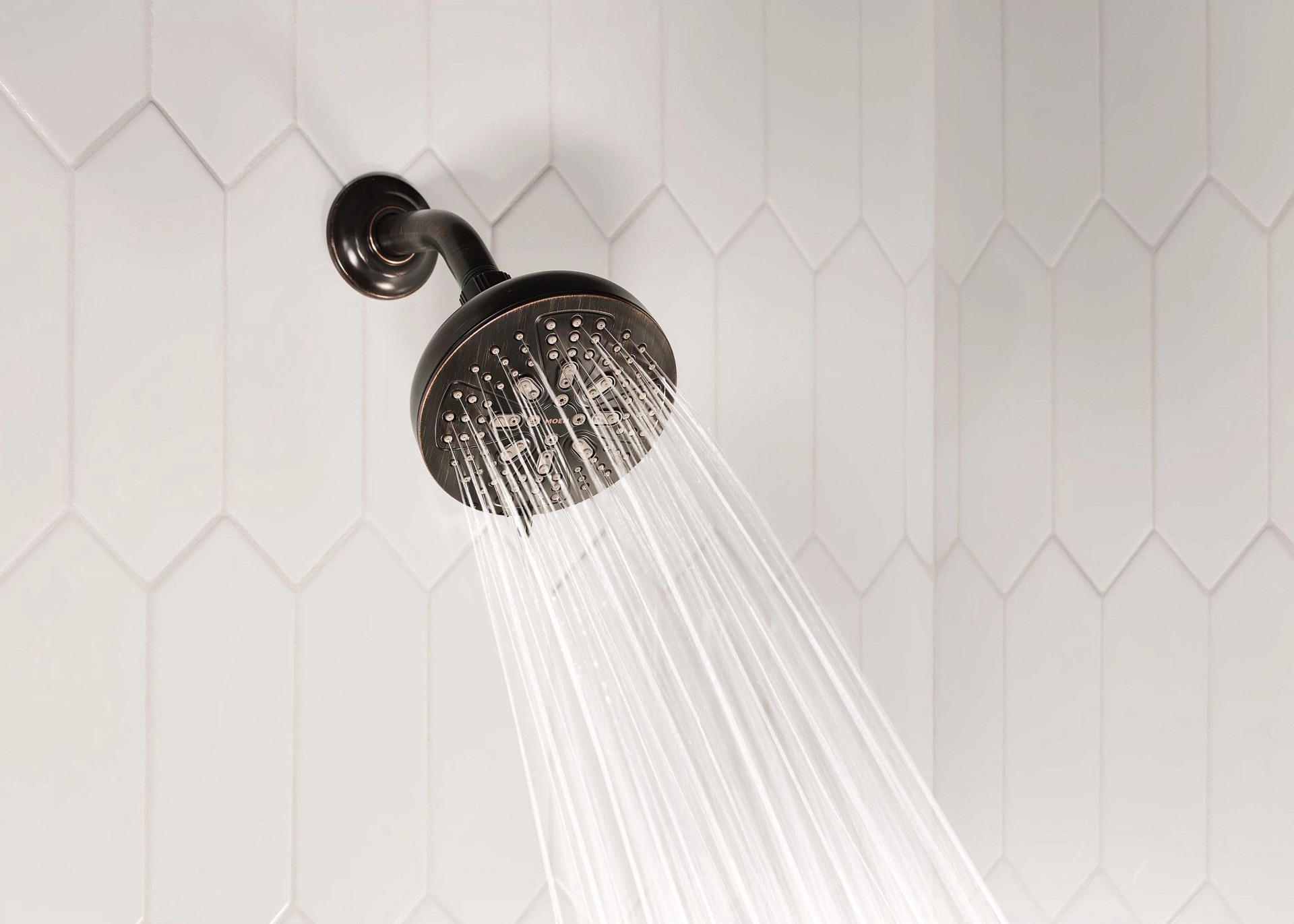 slide 4 of 6, Moen HydroEnergetix 8.0 -Spray Mediterranean Bronze 4.75-in Shower Head 1.75 GPM, 1 ct
