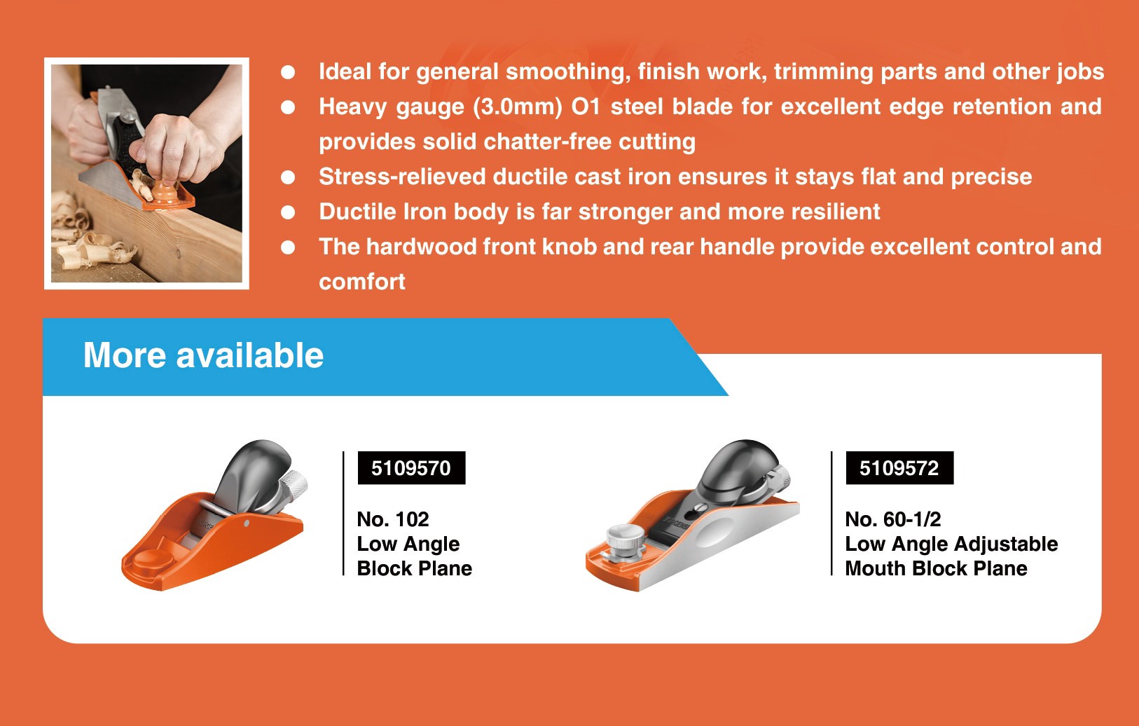 slide 5 of 6, Jorgensen 10-in Smooth Plane, 1 ct