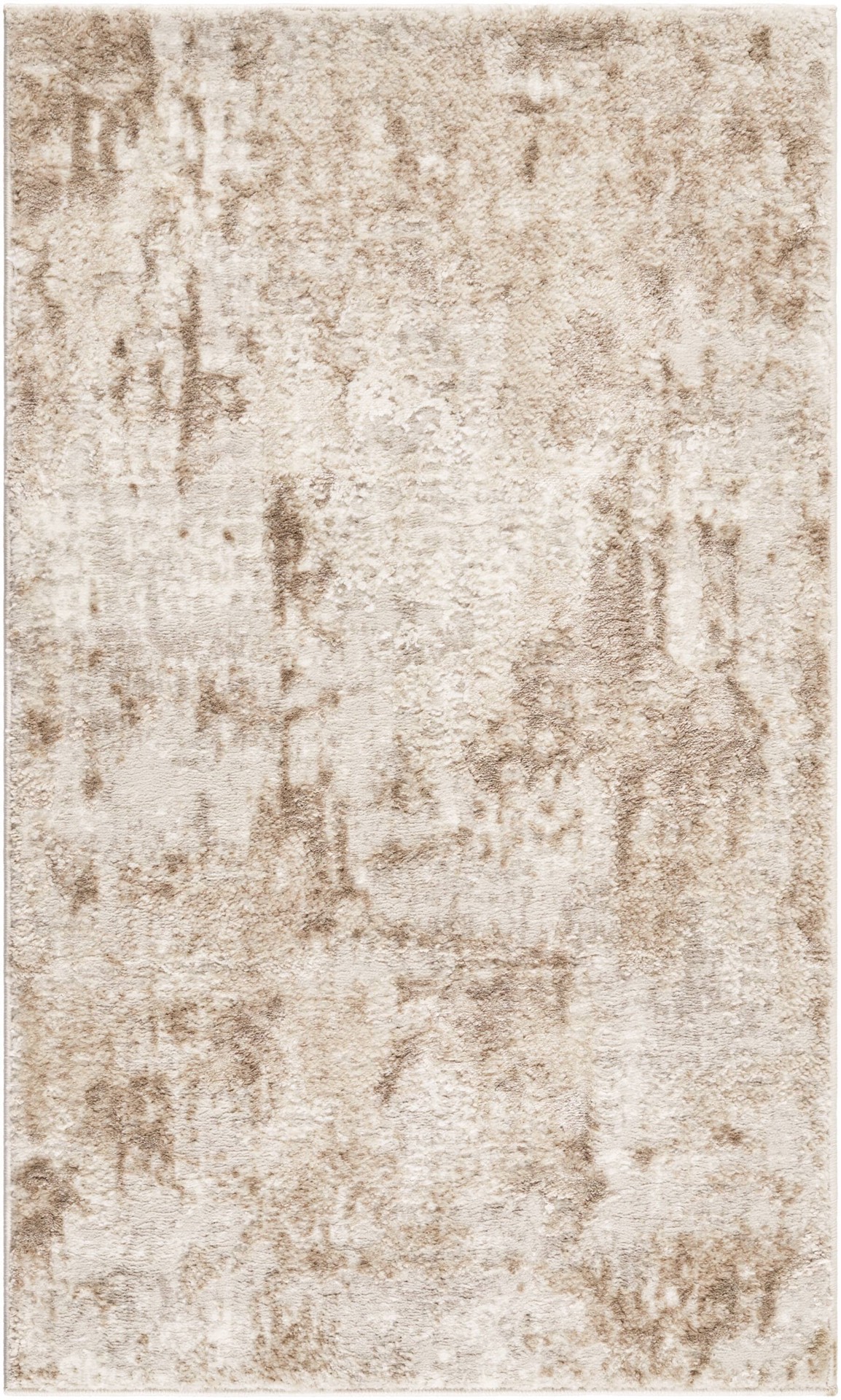 slide 2 of 6, Style Selections Glacial Ice 2 x 3 (ft) Loomed Polypropylene Beige Rectangular Indoor Abstract Area rug, 1 ct