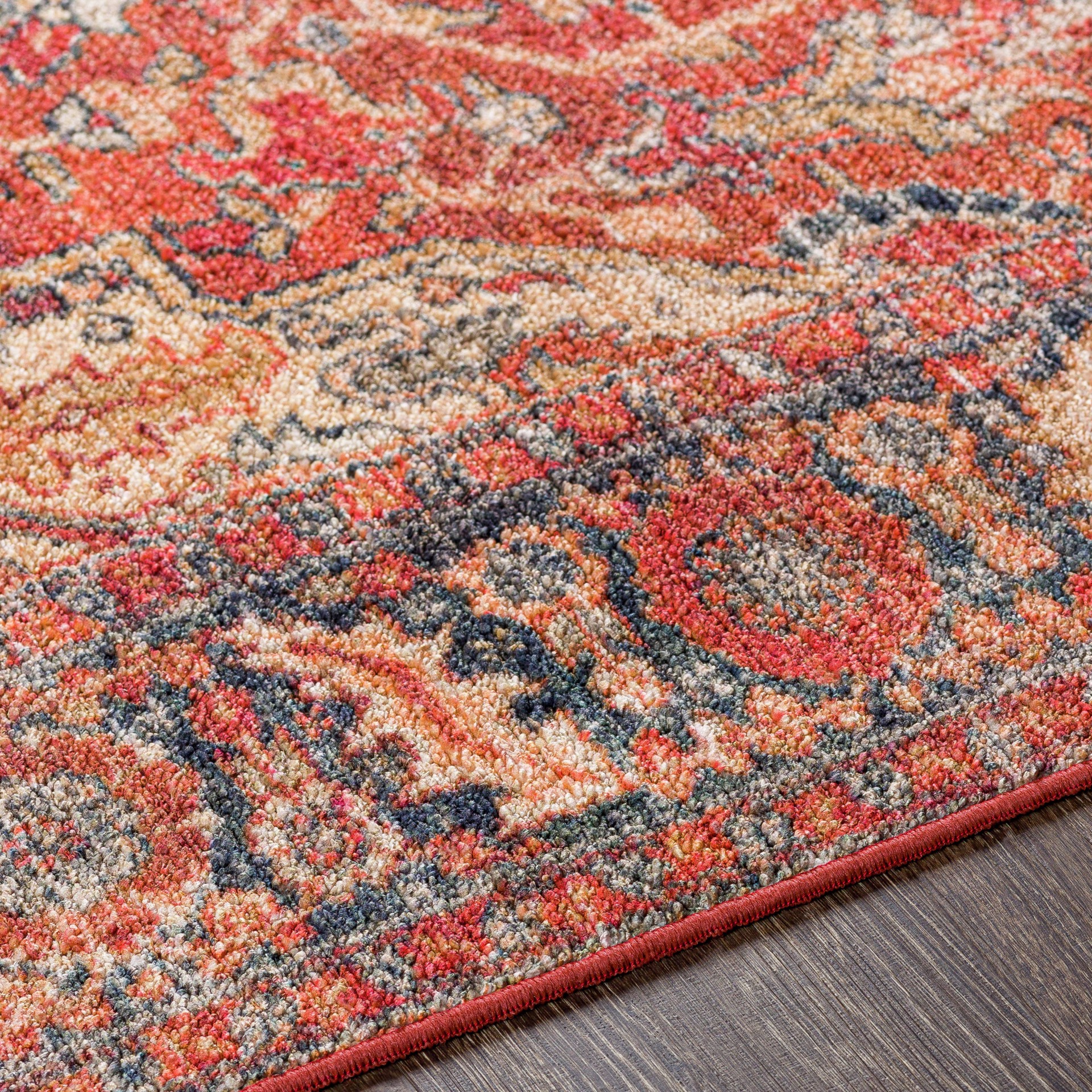 slide 6 of 6, allen + roth Terra Medallion 2 x 4 (ft) Loomed Rust Rectangular Indoor Medallion Persian Pet Friendly Area rug, 1 ct