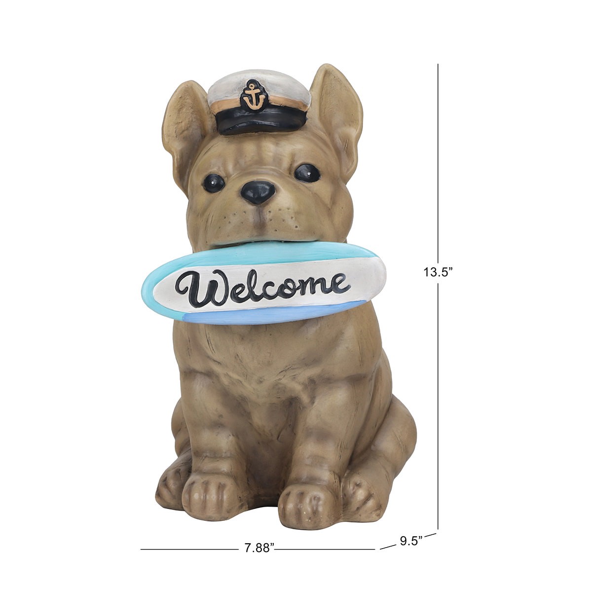 slide 2 of 6, Style Selections 13.50-in H x 7.88-in W Brown Dog Garden Statue, 1 ct