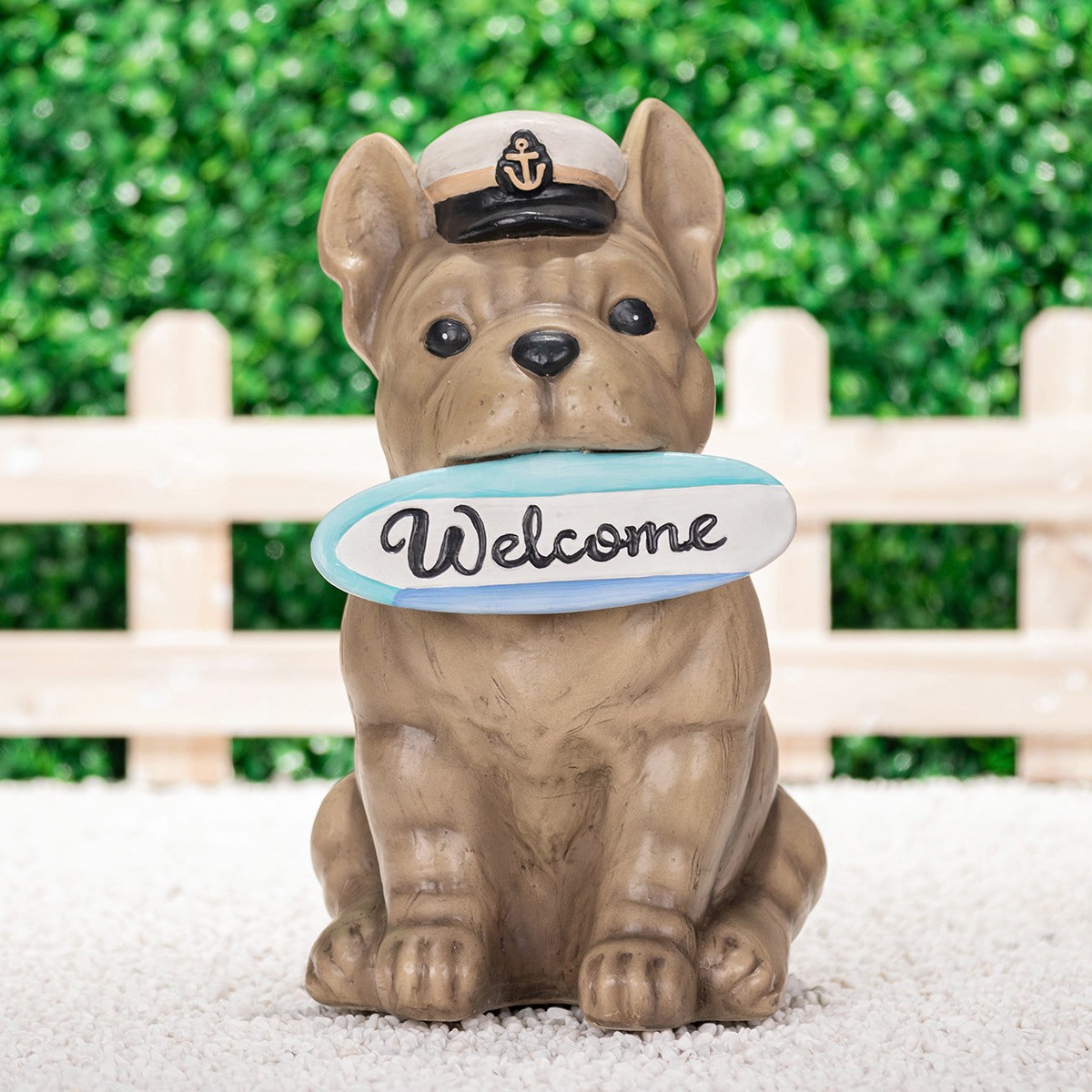 slide 5 of 6, Style Selections 13.50-in H x 7.88-in W Brown Dog Garden Statue, 1 ct