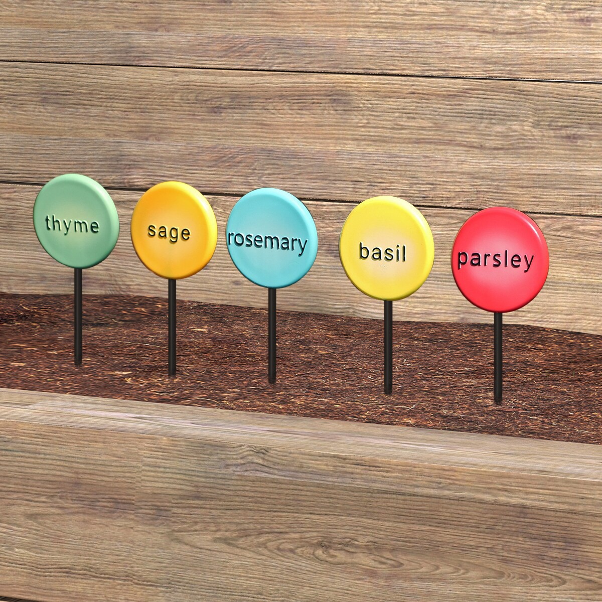 slide 5 of 6, Style Selections 6-in Colorful Plastic Assorted Stake, 1 ct