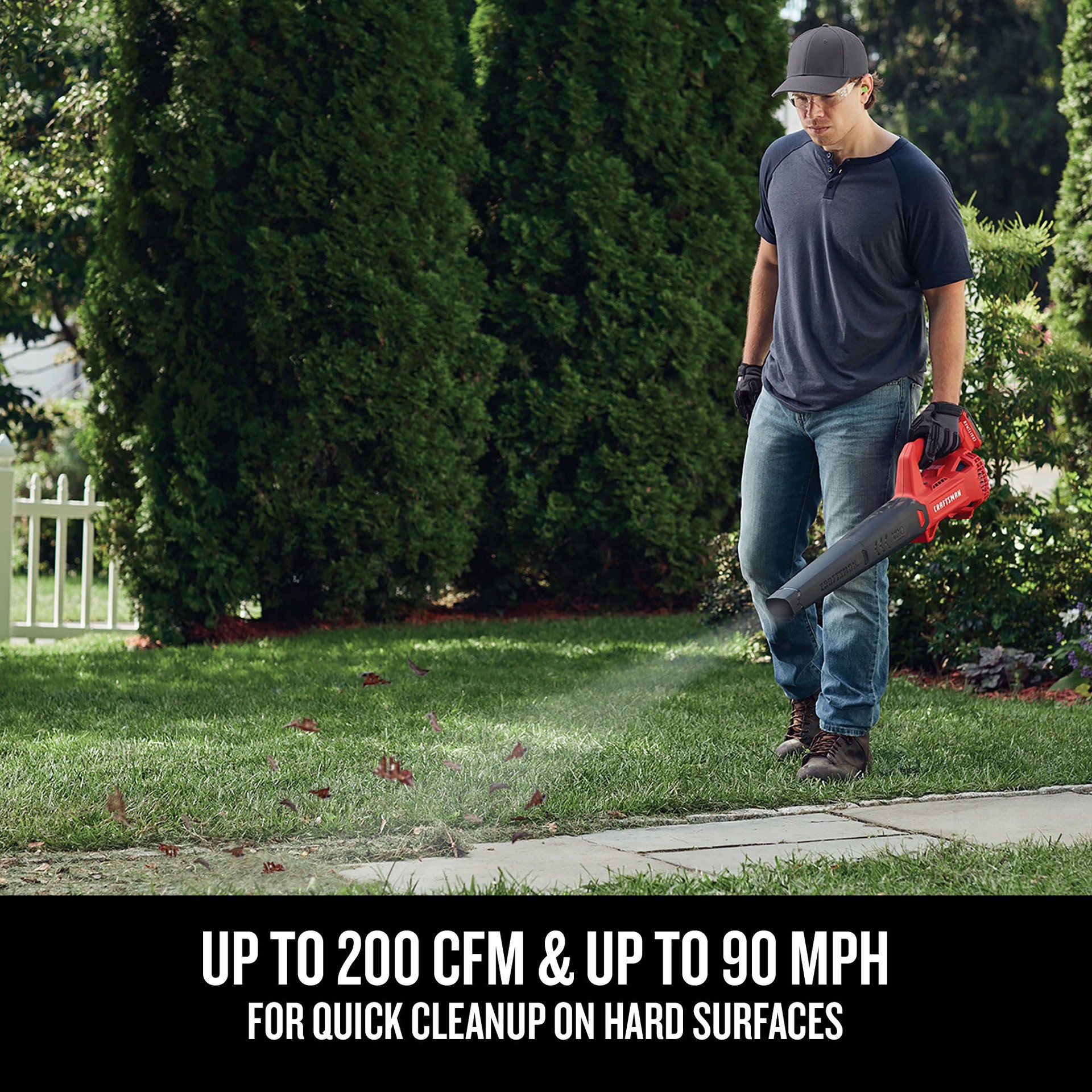 slide 5 of 6, CRAFTSMAN V20 20v 200-CFM 90-MPH Cordless Battery Handheld Leaf Blower Battery and Charger Not Included, 1 ct