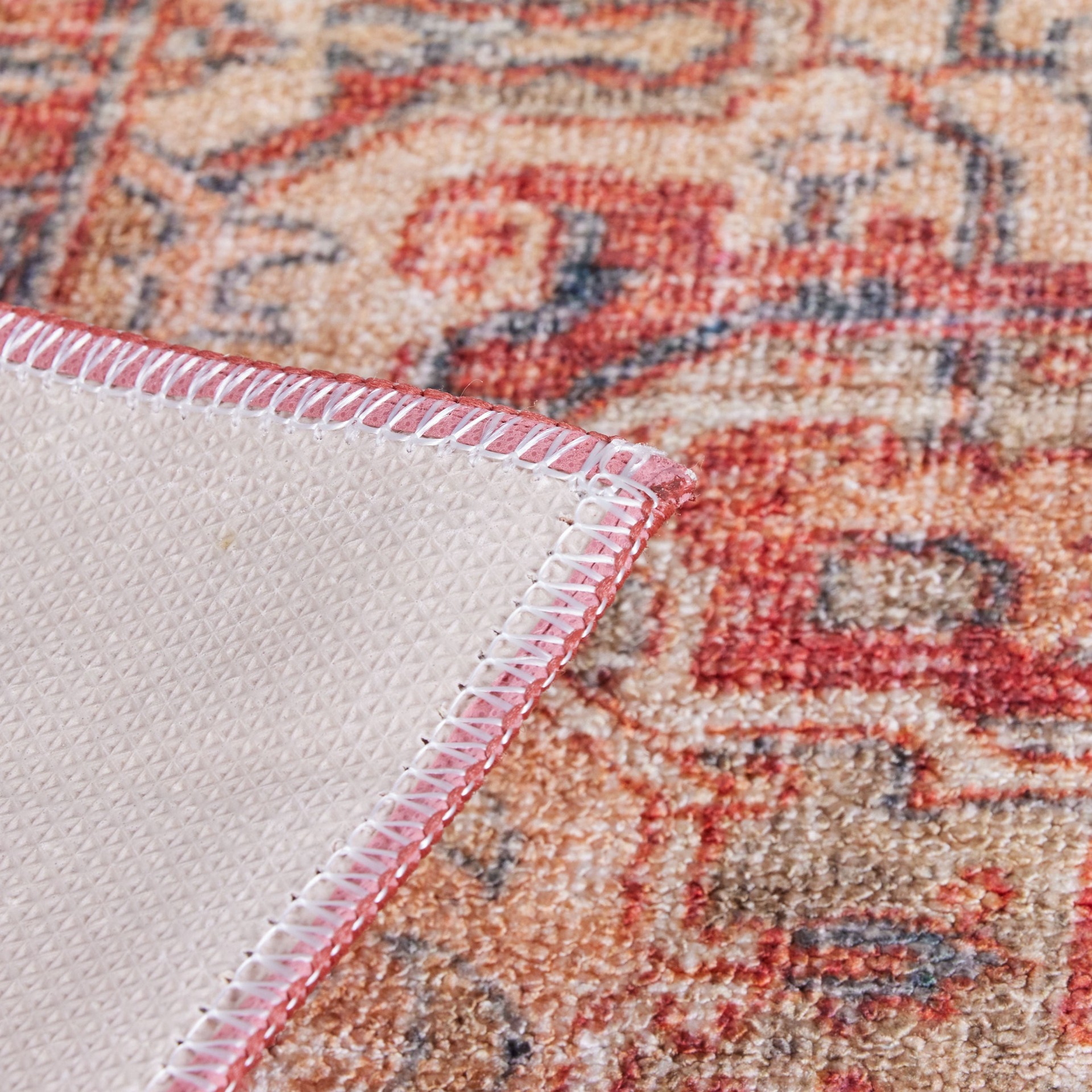 slide 2 of 6, allen + roth Terra Medallion 5 x 8 (ft) Loomed Rust Rectangular Indoor Medallion Persian Machine washable Pet Friendly Area rug, 1 ct