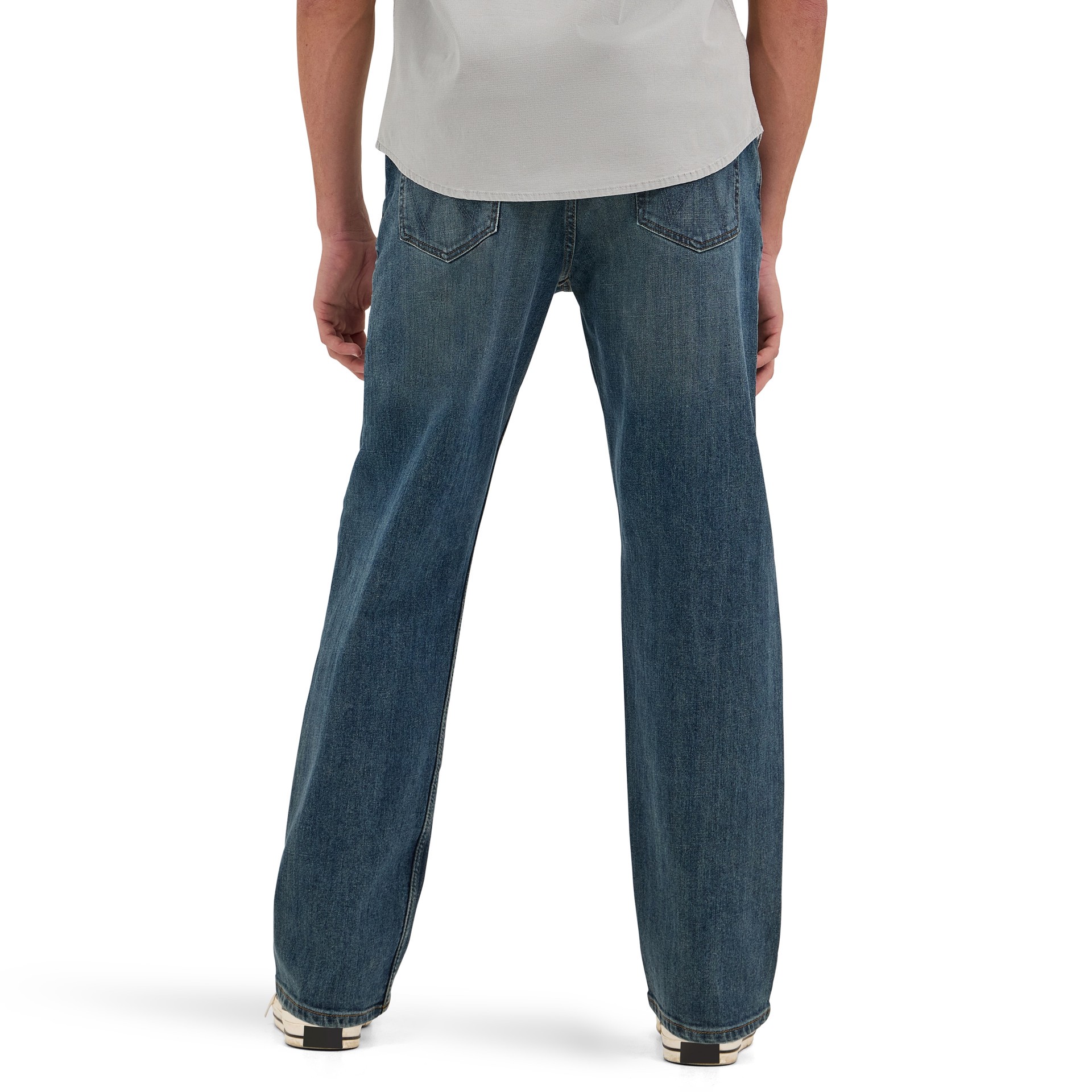 slide 2 of 5, Wrangler Men's Relaxed Fit Marine Denim Jean work pants ( 38 x 30 ), 1 ct