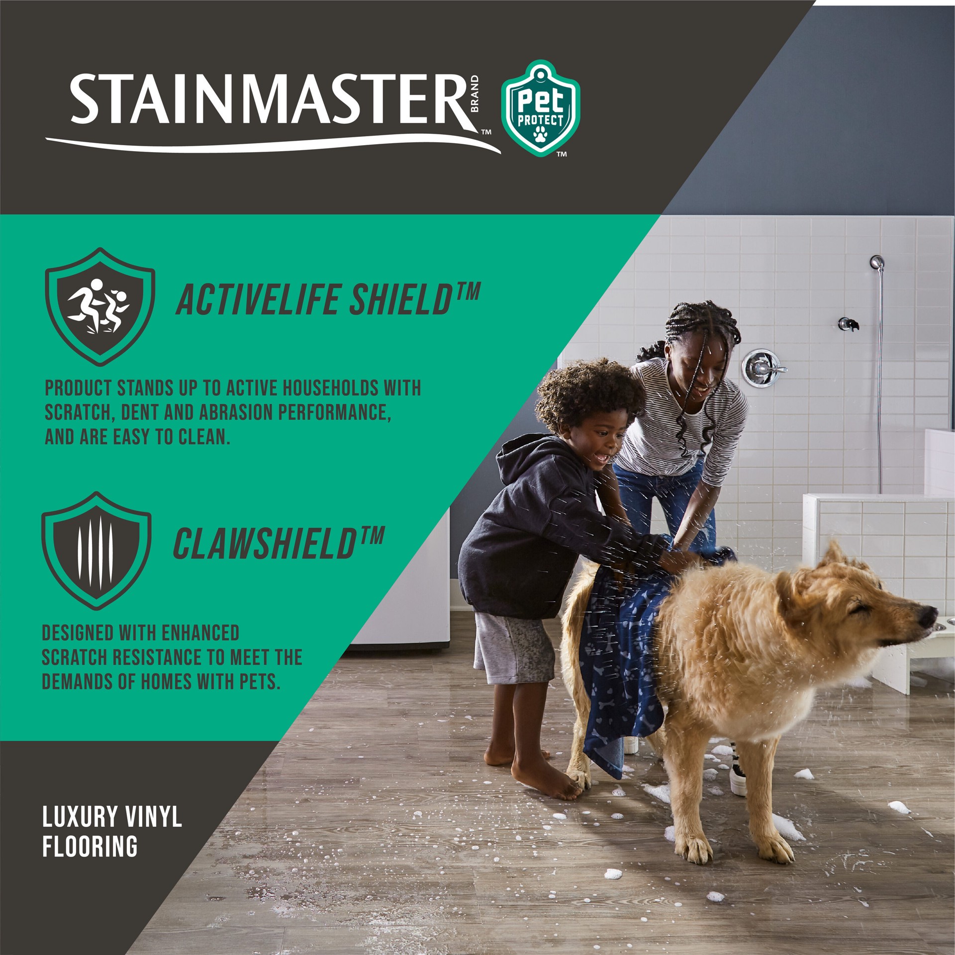slide 2 of 6, STAINMASTER PetProtect Lockhart Oak 20-mil x 7-in W x 48-in L Waterproof Luxury Vinyl Plank Flooring ( 19.22-sq ft Carton ), 1 ct