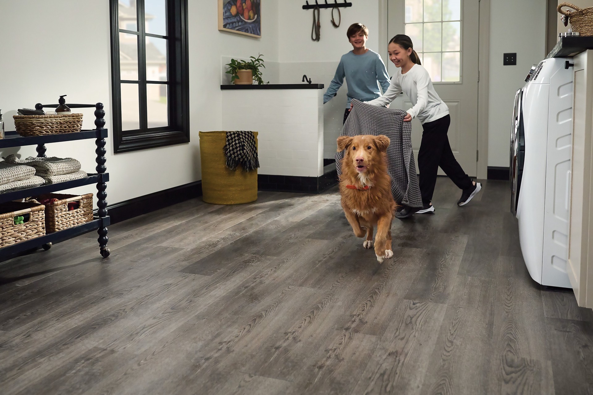 slide 5 of 6, STAINMASTER PetProtect Lockhart Oak 20-mil x 7-in W x 48-in L Waterproof Luxury Vinyl Plank Flooring ( 19.22-sq ft Carton ), 1 ct