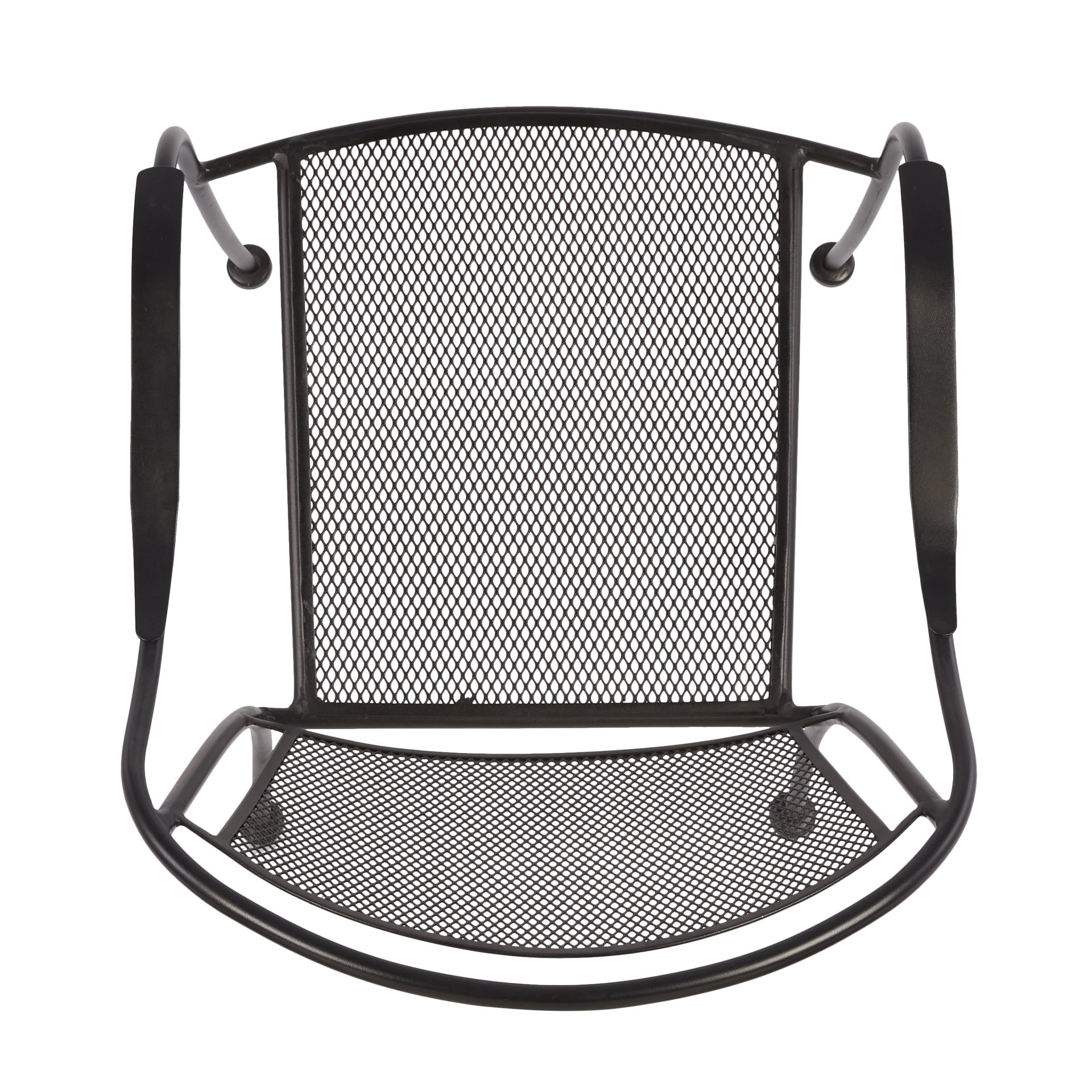 slide 3 of 6, Style Selections Davenport Stackable Black Steel Frame Stationary Dining Chair with Mesh Seat, 1 ct