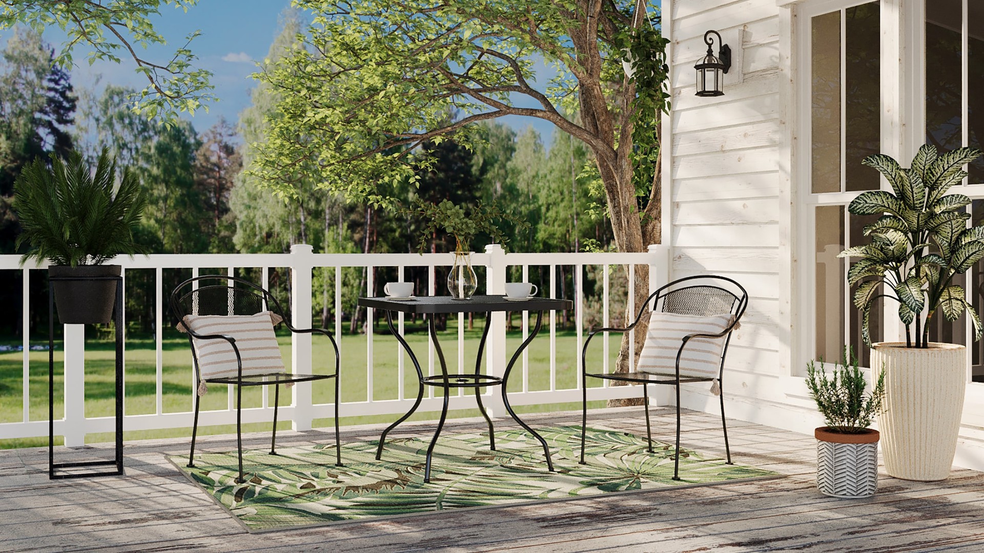 slide 6 of 6, Style Selections Davenport Square Outdoor Dining 29.92-in W x 29.92-in L with Umbrella Hole, 1 ct