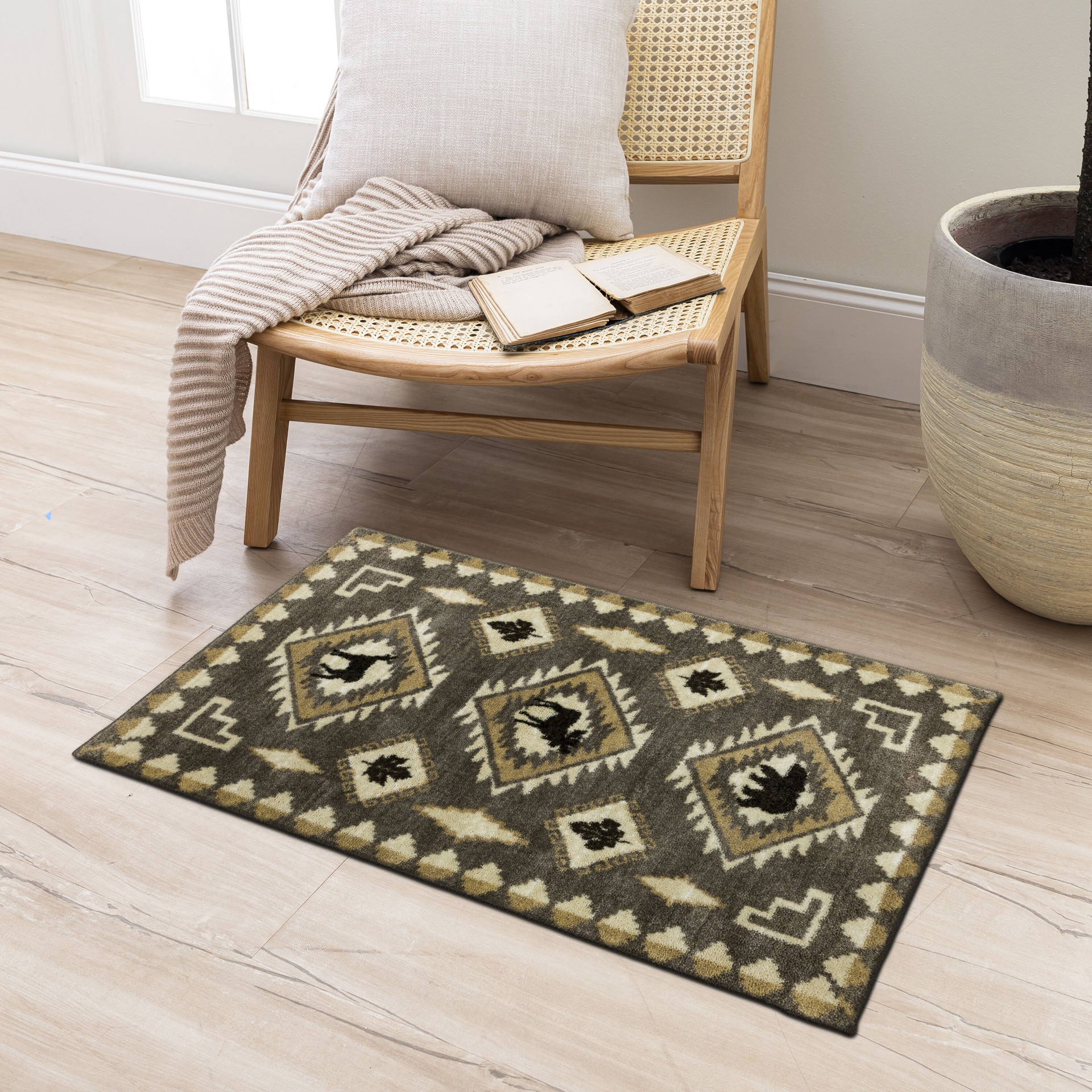 slide 1 of 6, allen + roth Hideaway 2 x 4 (ft) Tufted Gray Rectangular Indoor Solid Pet Friendly Area rug, 1 ct