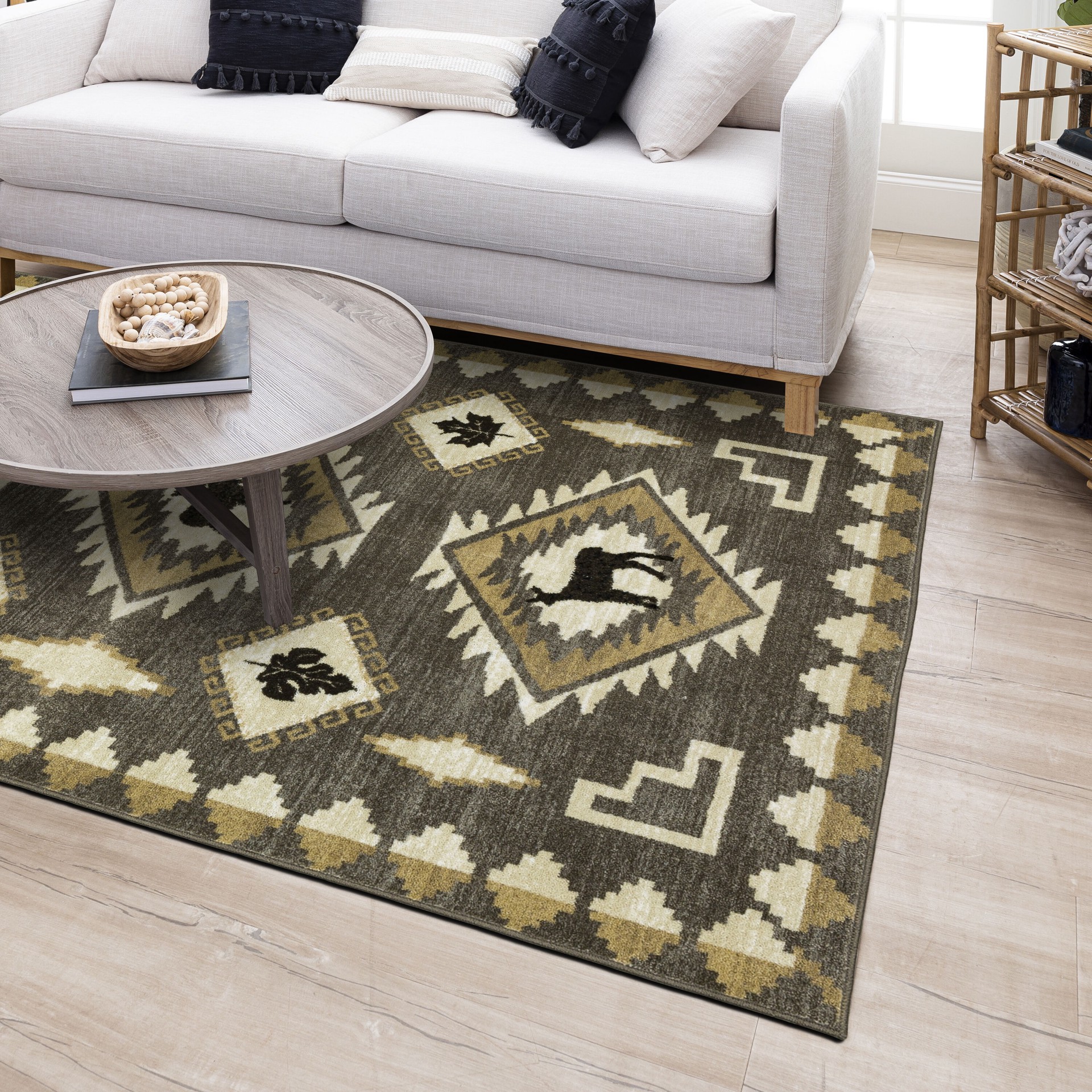 slide 1 of 6, allen + roth Hideaway 5 x 8 (ft) Tufted Gray Rectangular Indoor Solid Pet Friendly Area rug, 1 ct